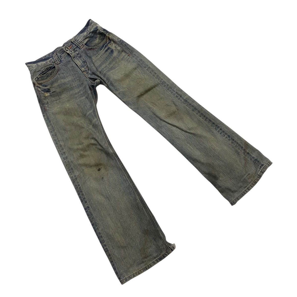 Edwin × Japanese Brand × Vintage Edwin xvs distressed flare pant Size US 33 - 2 Thumbnail
