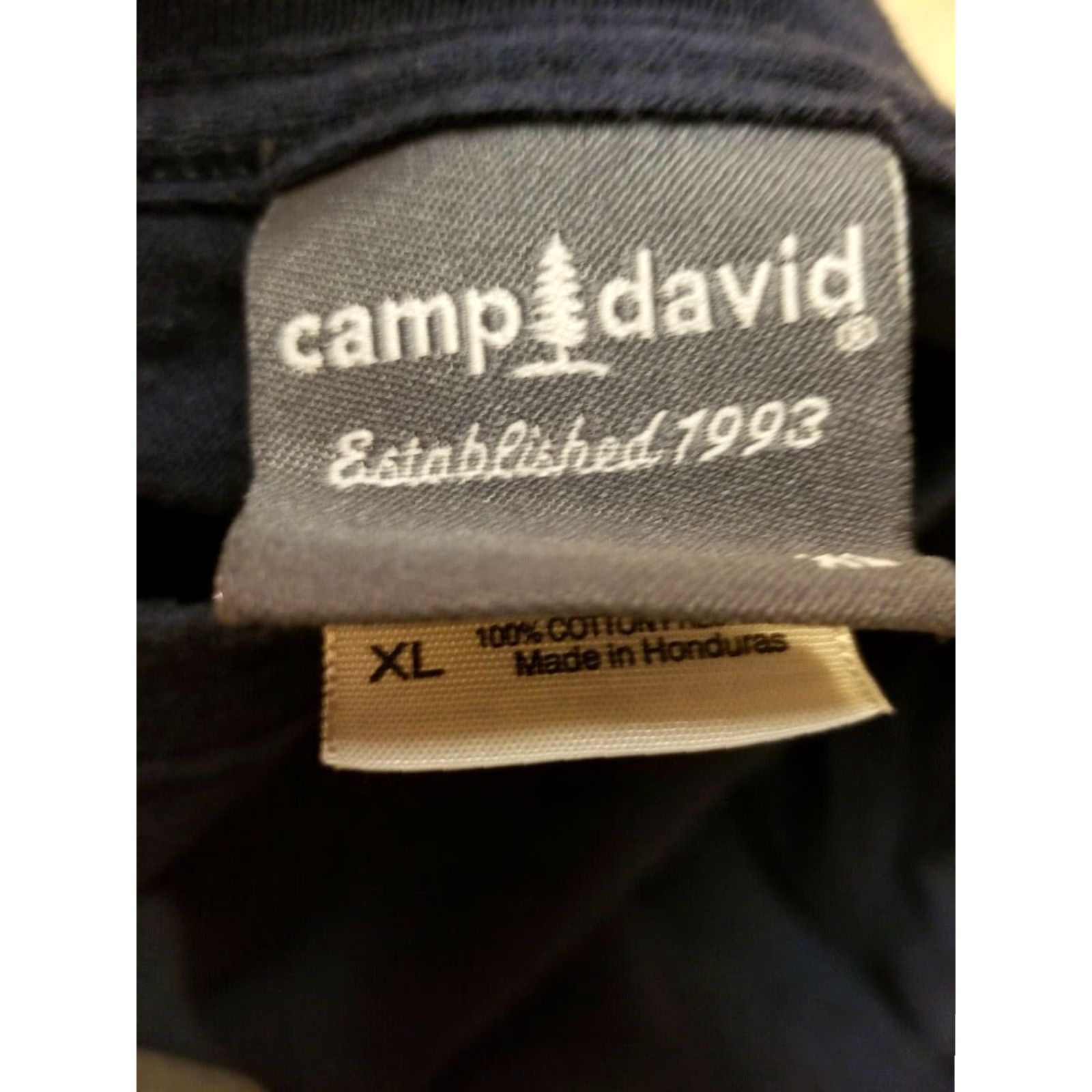 Vintage Mens XL Camp David T Shirt Blue Double-Sided Graphic Print Cotton Jersey Presidential Retreat Size US XL / EU 56 / 4 - 3 Thumbnail