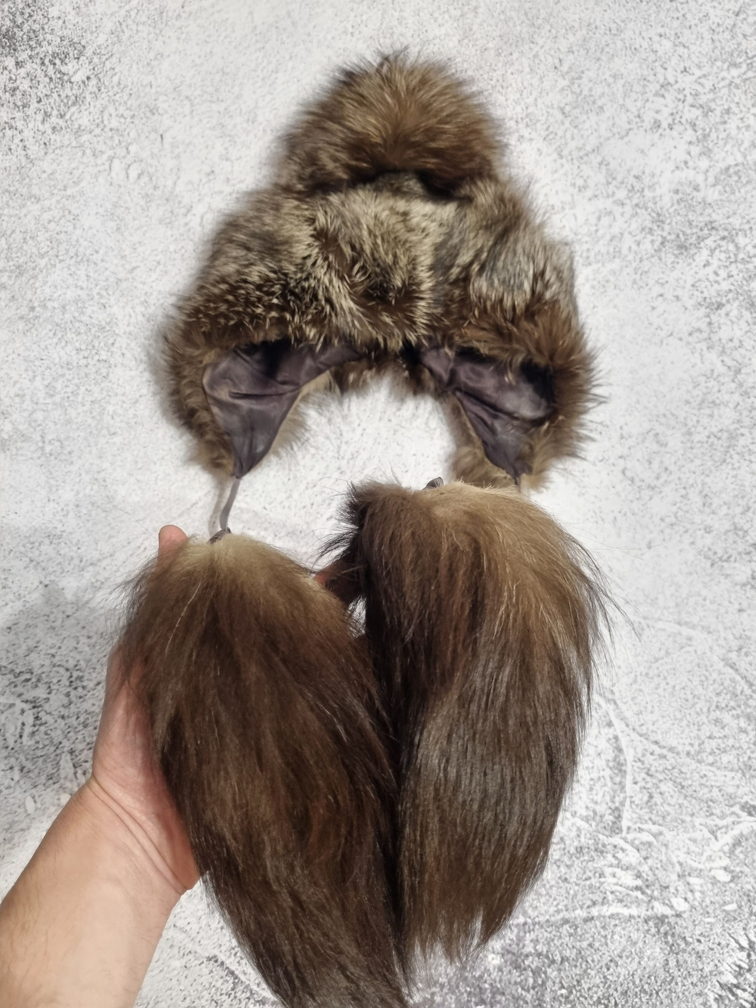 Vintage Vintage Real Fur Silver Fox Ushanka Hat Size ONE SIZE - 5 Thumbnail