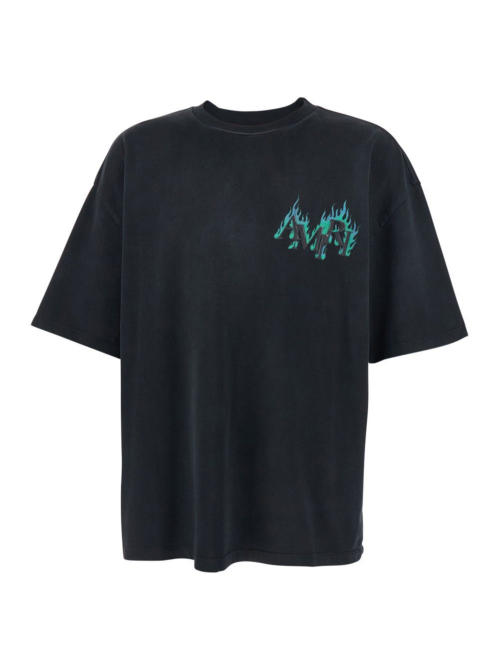 Amiri Black T-Shirt with Logo Lettering Print on Front and Back in Men's Cotton Size US XL / EU 56 / 4 - 1 Thumbnail