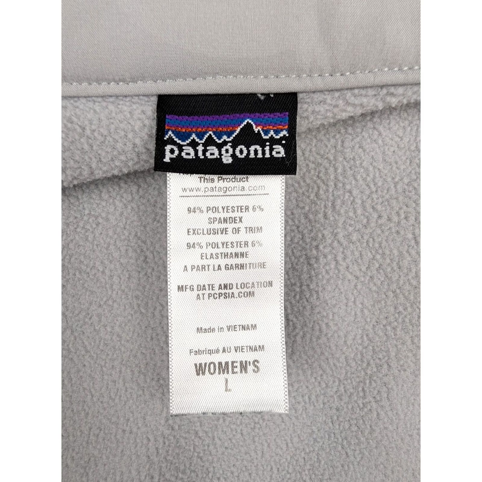 Patagonia VINTAGE Patagonia Jacket Womens Large Gray Softshell Full Zip Lined Floral Size L / US 10 / IT 46 - 6 Thumbnail