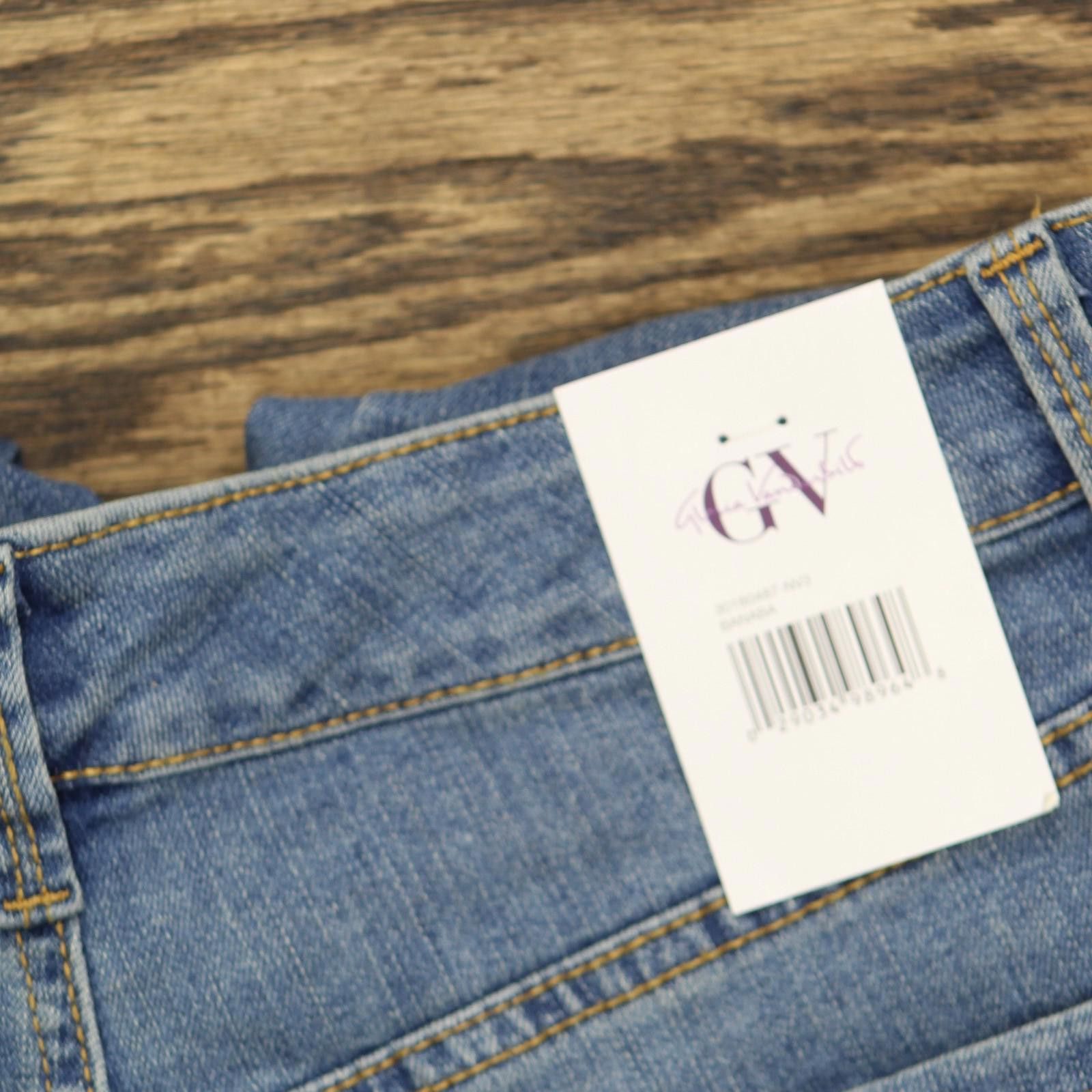 Designer Nwt Gloria Vanderbilt Crop Jeans Banaba Blue Hem Stones 8 Size 30" / US 8 / IT 44 - 3 Thumbnail