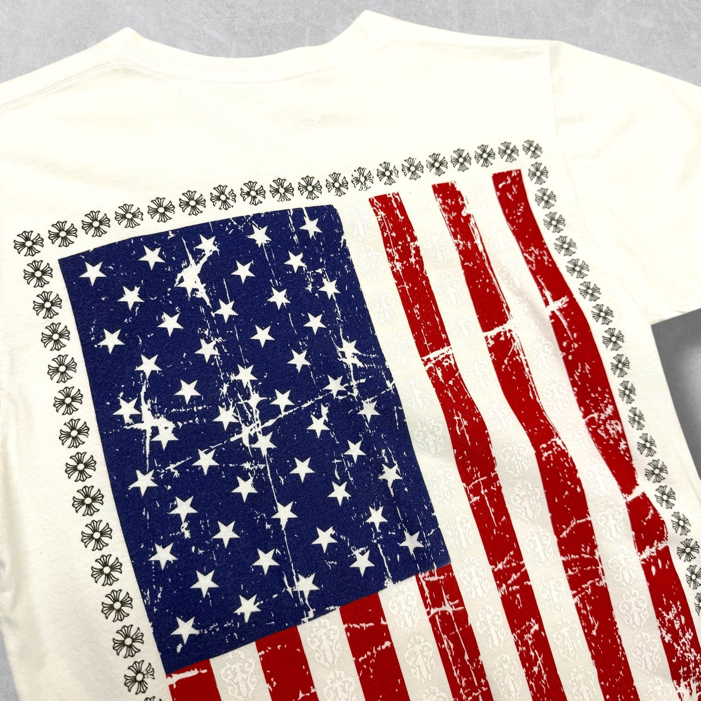 Chrome Hearts Chrome Hearts American Flag Tee White S Size US S / EU 44-46 / 1 - 4 Thumbnail