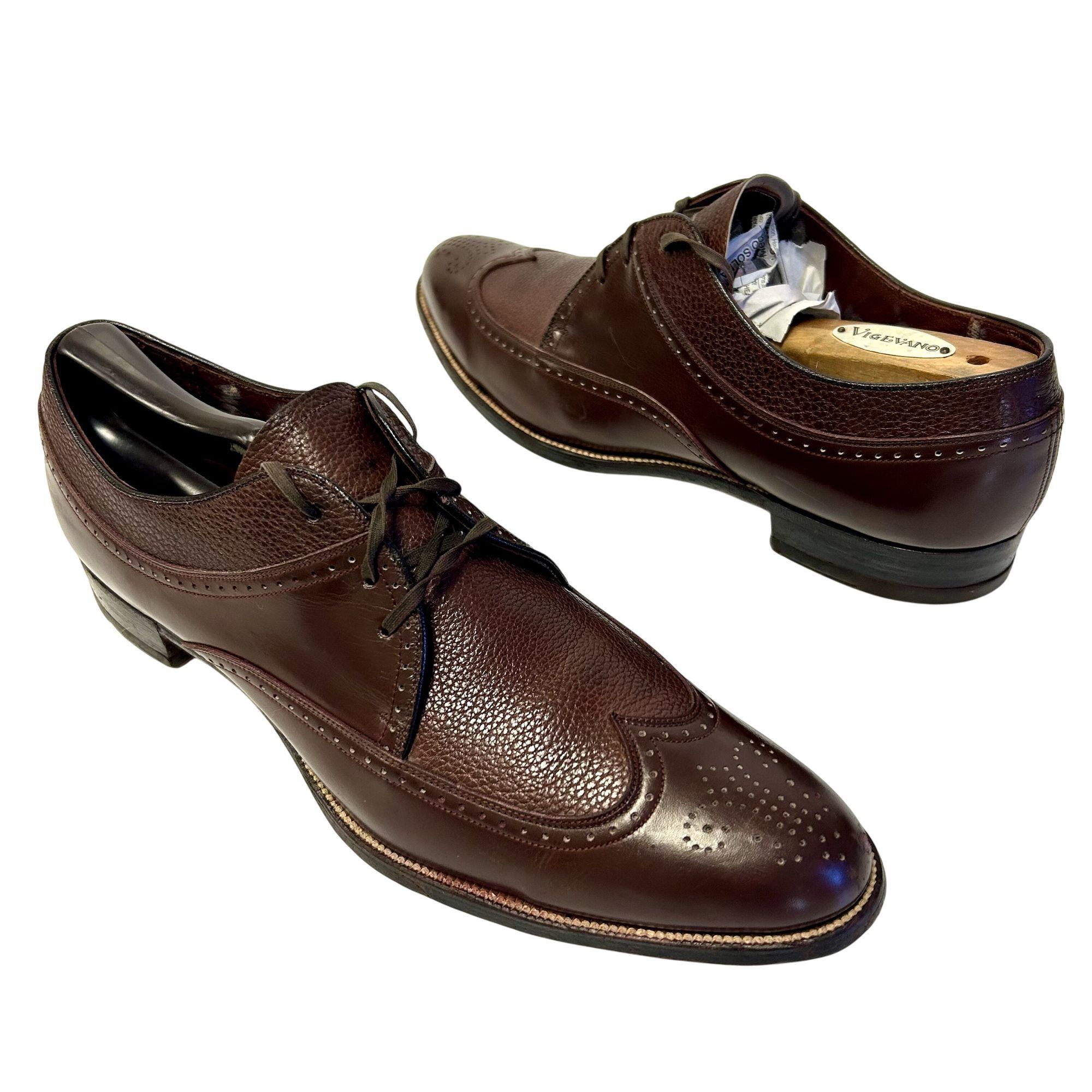 Stacy Adams Vtg Stacy Adams Handmade Leather BROGUE Oxfords Size US 9.5 / EU 42-43 - 2 Thumbnail