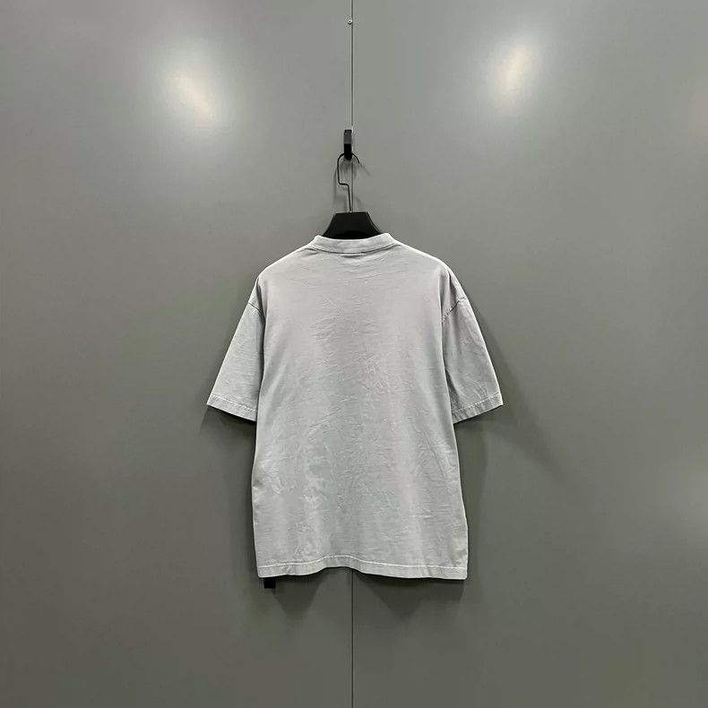 Balenciaga Balenciaga Grey Small Logo Embroidery Short Sleeve Size US S / EU 44-46 / 1 - 2 Thumbnail