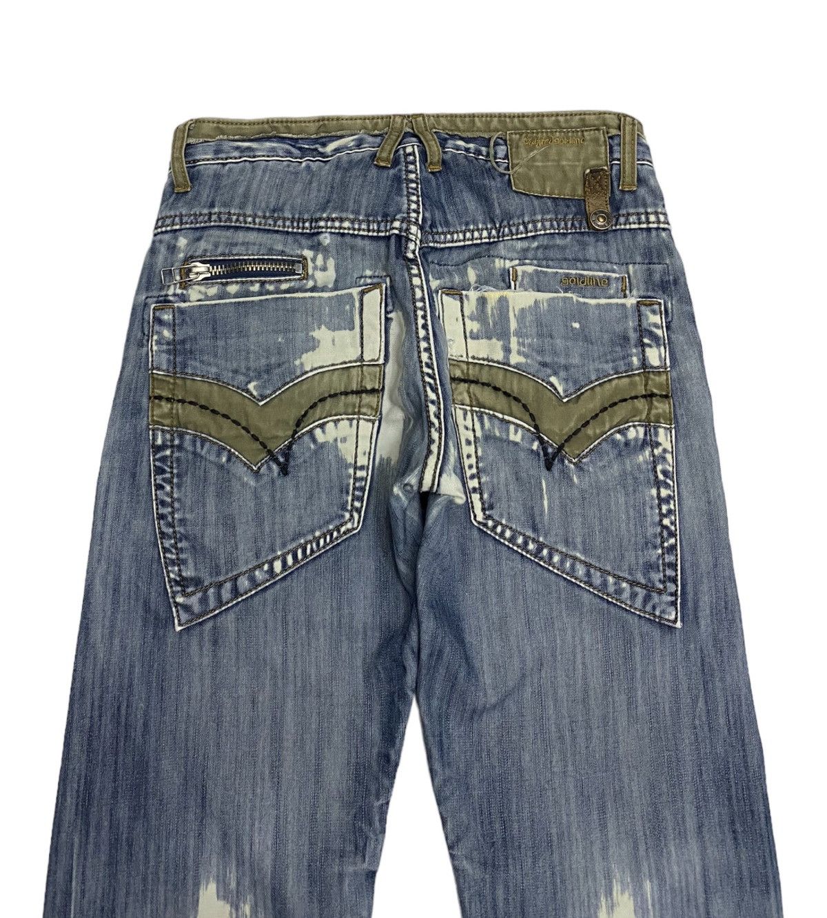 Kapital SICK🔥GOLDLINE DISTRESSED DENIM RARE UNDERCOVER STYLE DESIGN Size US 29 - 6 Thumbnail