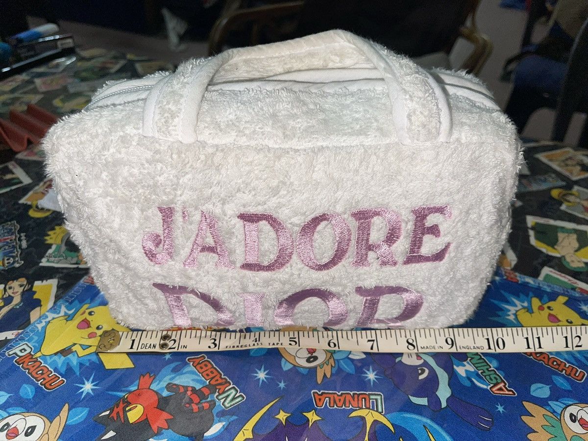 Dior vintage Christian Dior 'J'adore Dior' terry cloth handbag Size ONE SIZE - 12 Thumbnail