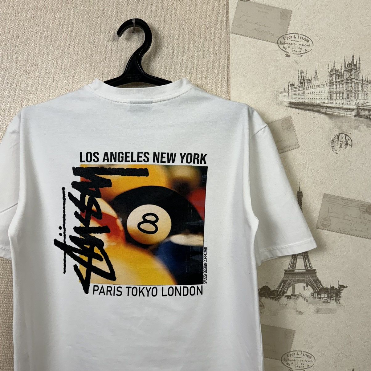 Stussy Stussy T shirt Billards Men L White Streetwear Y2K Rap Size US L / EU 52-54 / 3 - 3 Thumbnail