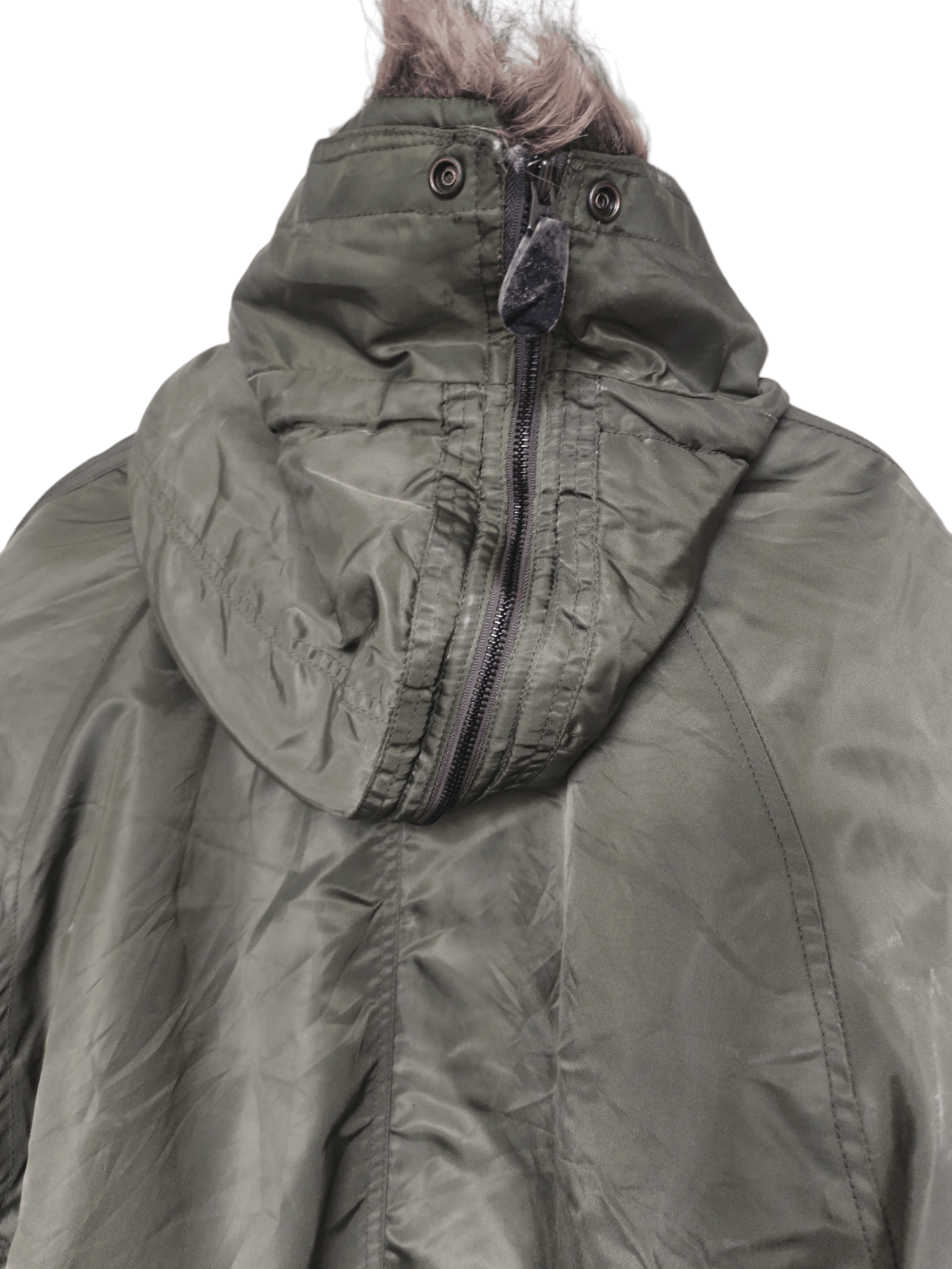 Avirex × Vintage Avirex Flight Bomber Faux Fur Hoodie Jacket Size US L / EU 52-54 / 3 - 6 Thumbnail