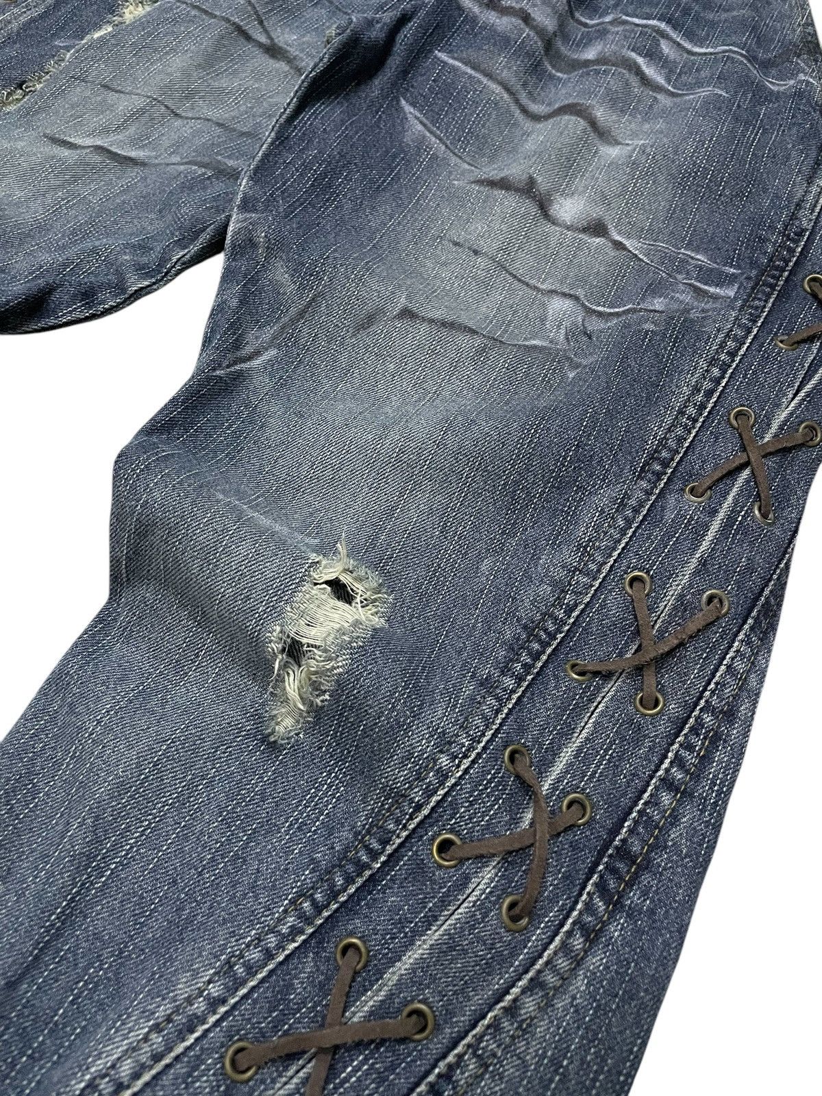 Japanese Brand × Tornado Mart How Hard Jan 40 Paneled Spiral Laces Up Flare Jeans Size US 32 / EU 48 - 6 Thumbnail