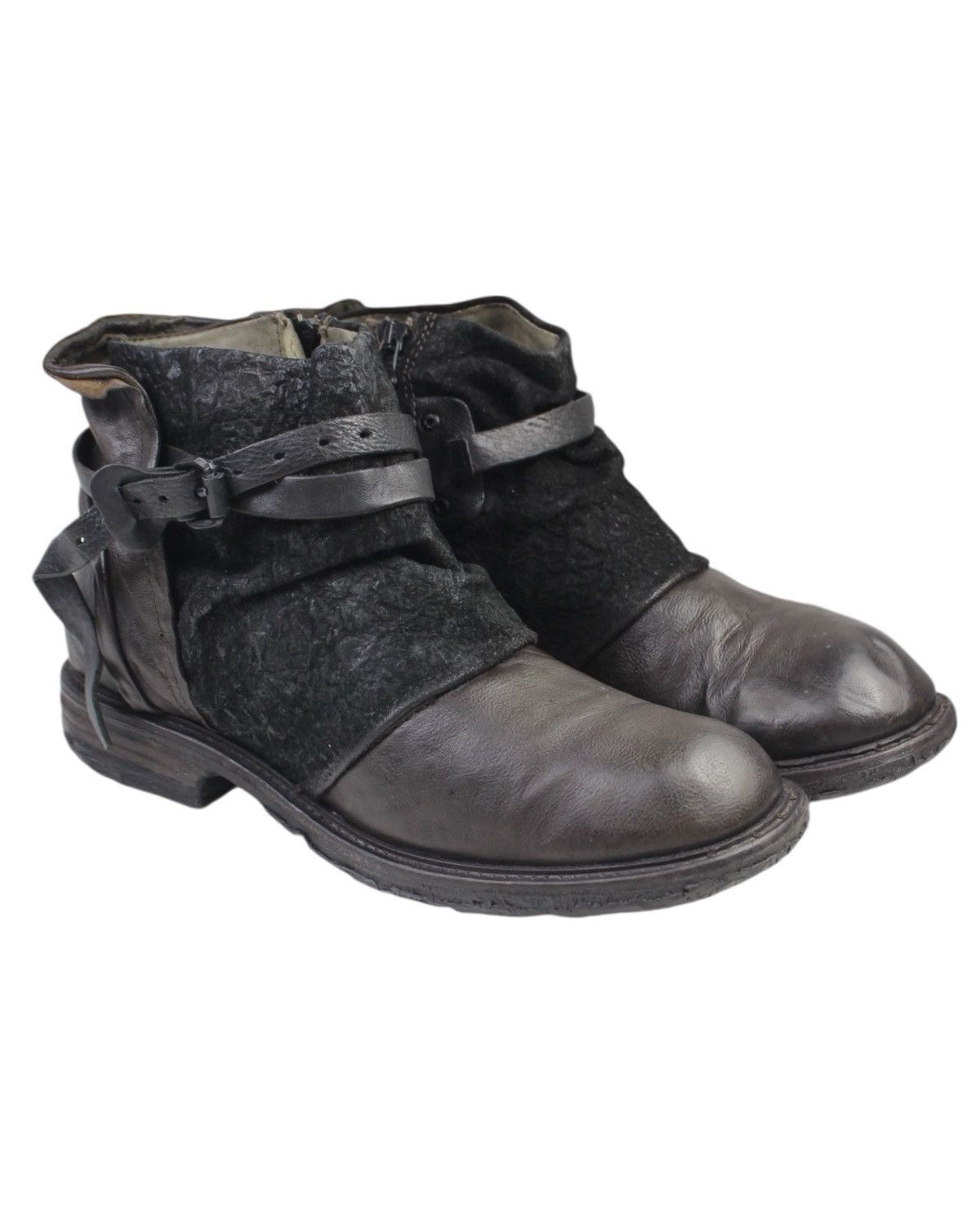 A.S.98 2000S A.S.98 ARTISAN HYBRID DISTRESSED LEATHER ANKLE BOOTS Size US 8 / EU 41 - 2 Thumbnail