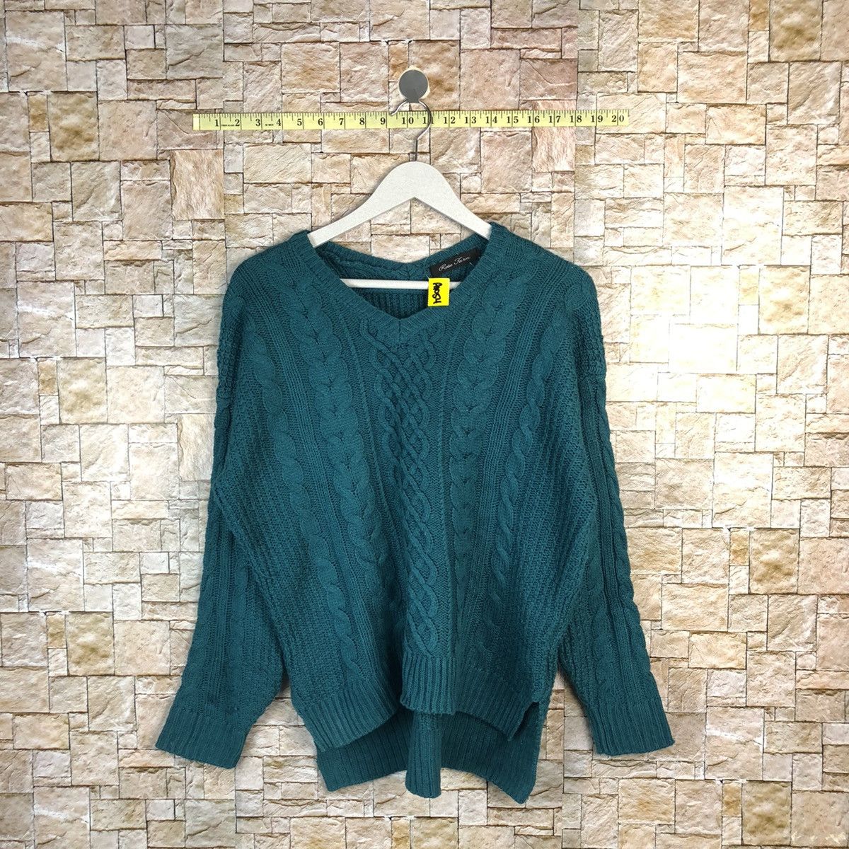 Aran Isles Knitwear × Homespun Knitwear × Japanese Brand Rose Farm Green Knitwear #A1054 Size M / US 6-8 / IT 42-44 - 1 Thumbnail