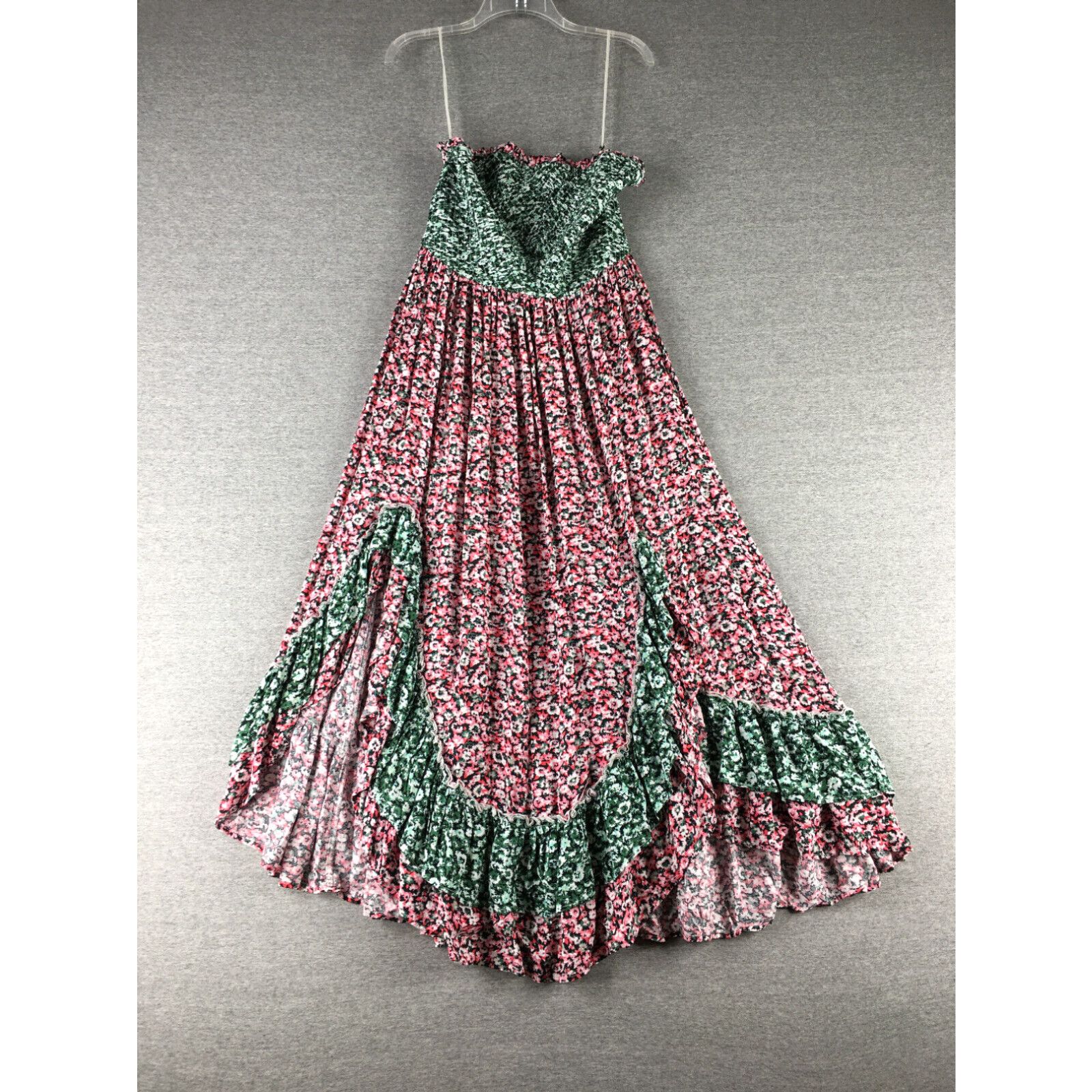 image of Free People Dress Womens Medium One I Love Maxi Floral Strappy Boho Sundress in White