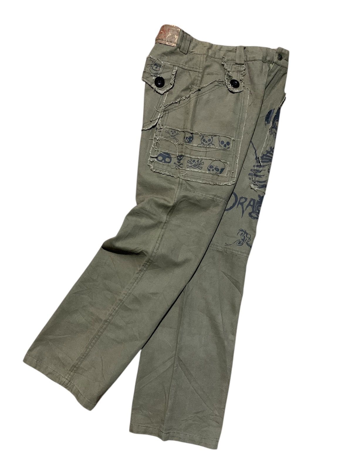 If Six Was Nine Vintage Gaibatou japan skull dragon fatigue monkey pants Size US 28 / EU 44 - 10 Thumbnail