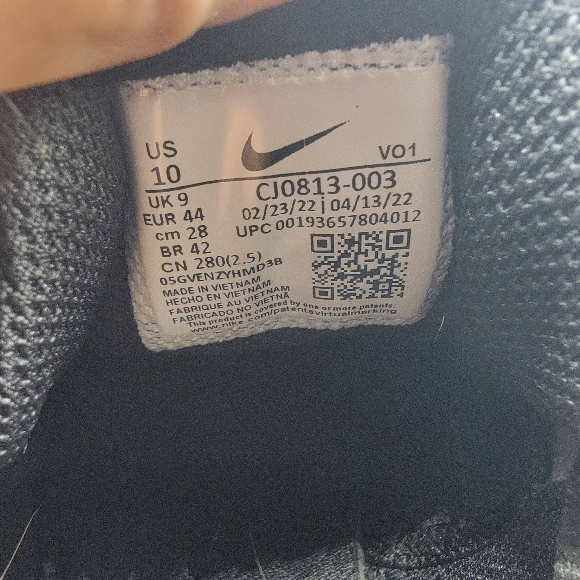 Nike Nike Varsity Compete TR 3 Mens 10 Light Smoke Grey Black Whi Size US 10 / EU 43 - 7 Thumbnail