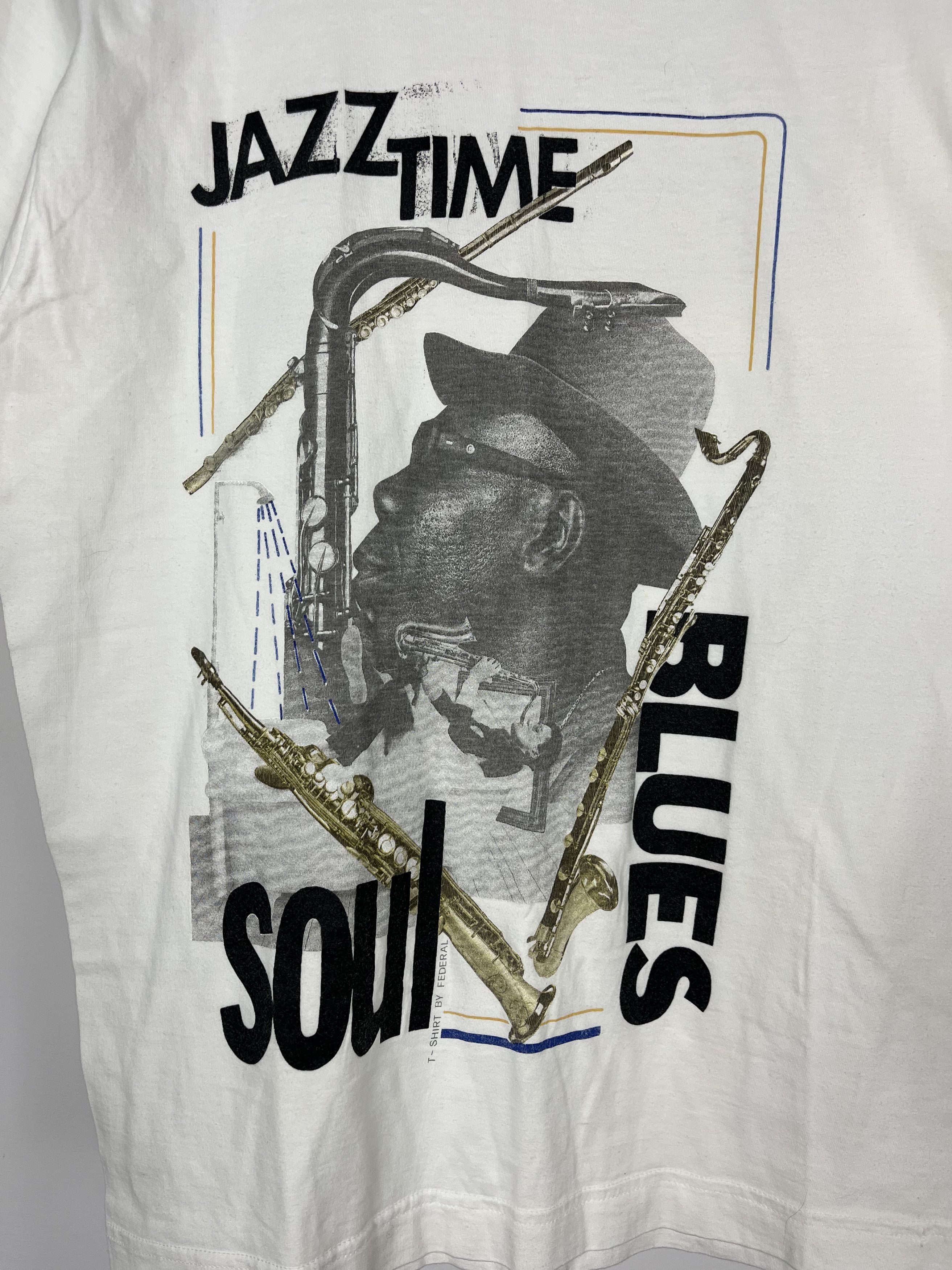 Band Tees × Vintage 90s John Coltrane Jazz Time T-shirt Tee Federal Size US M / EU 48-50 / 2 - 2 Thumbnail