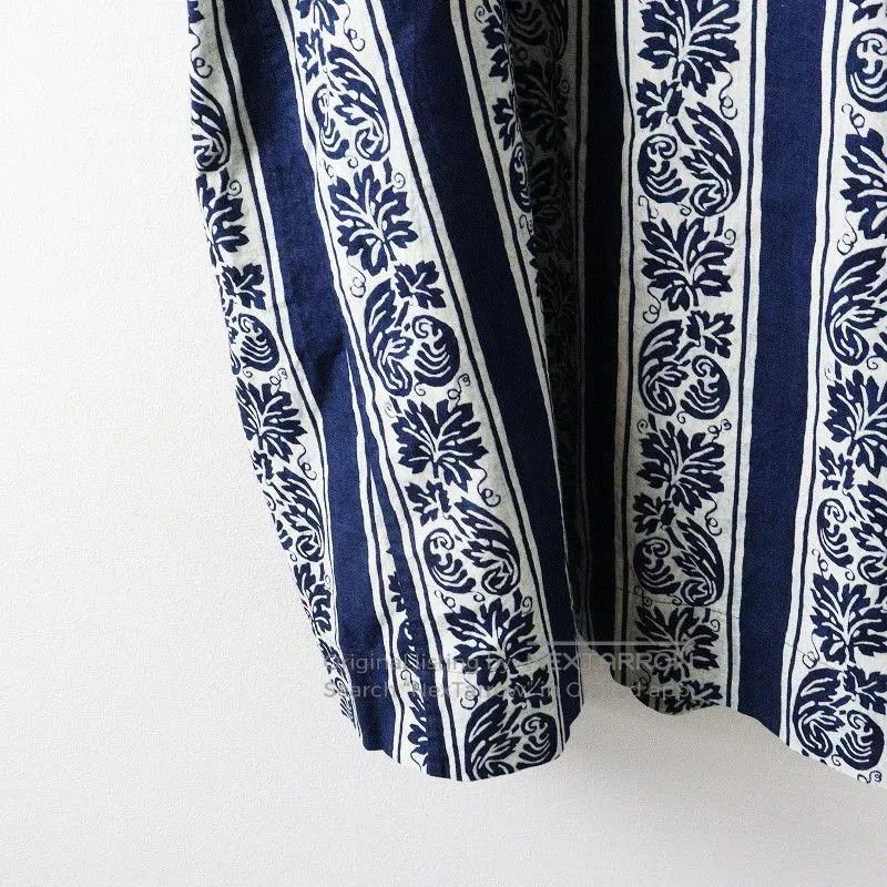 45rpm Blue Dyed Floral Long Dress. Size M / US 6-8 / IT 42-44 - 7 Thumbnail