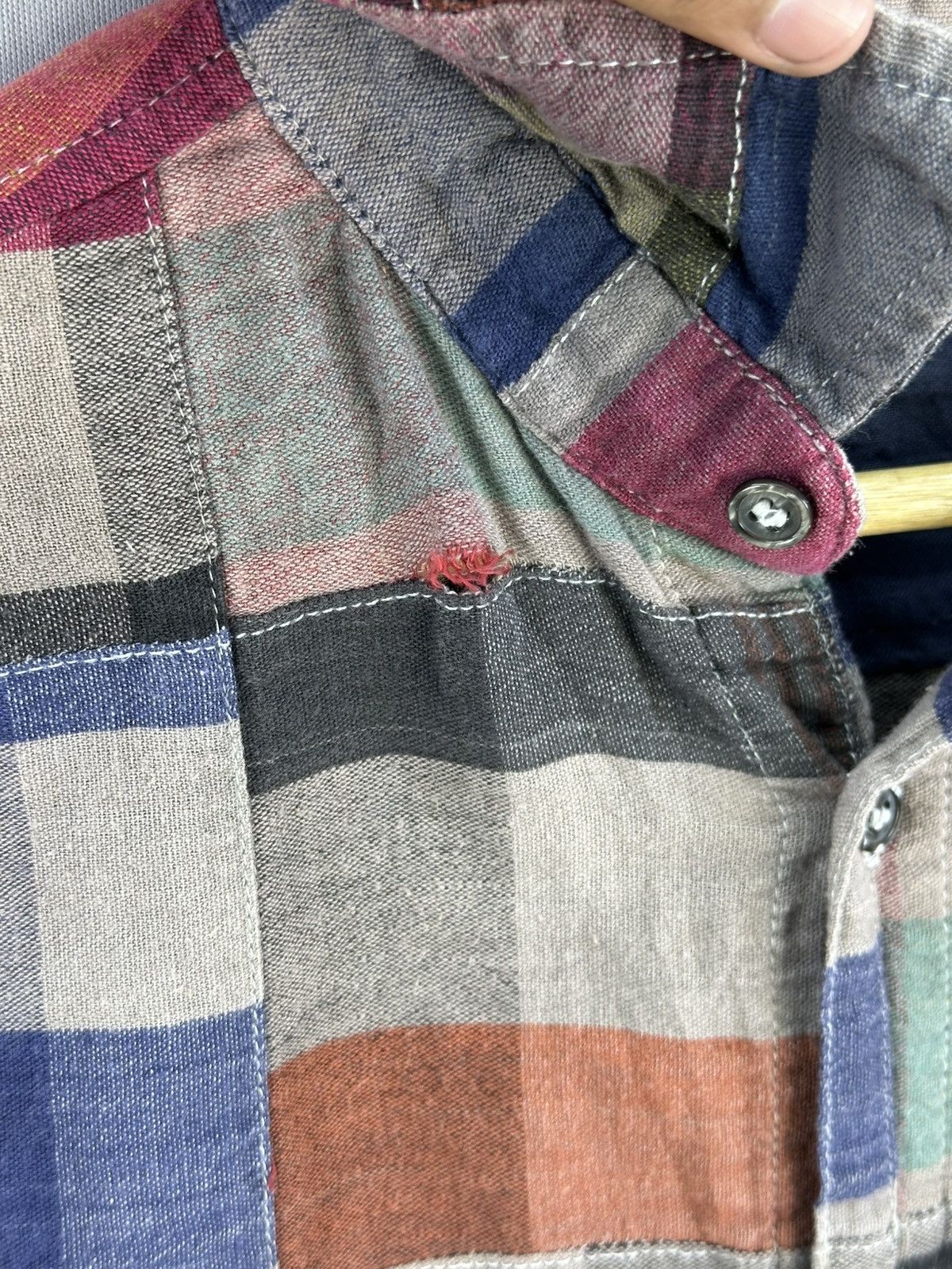 Japanese Brand Chiang Mai Deluxe Rare Patchwork Flannel Shirt Button Up Size US M / EU 48-50 / 2 - 9 Thumbnail