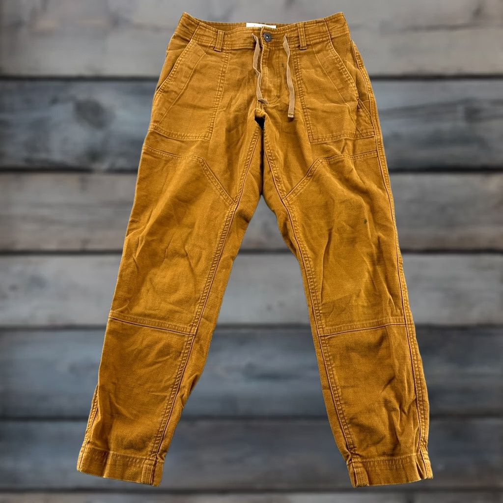 Vintage REI Pants Mens 28x30 Brown Tan Jogger Straight Double Knee Trailsmith Canvas Nylon Cargo Pocket Zip Size US 28 / EU 44 - 1 Thumbnail