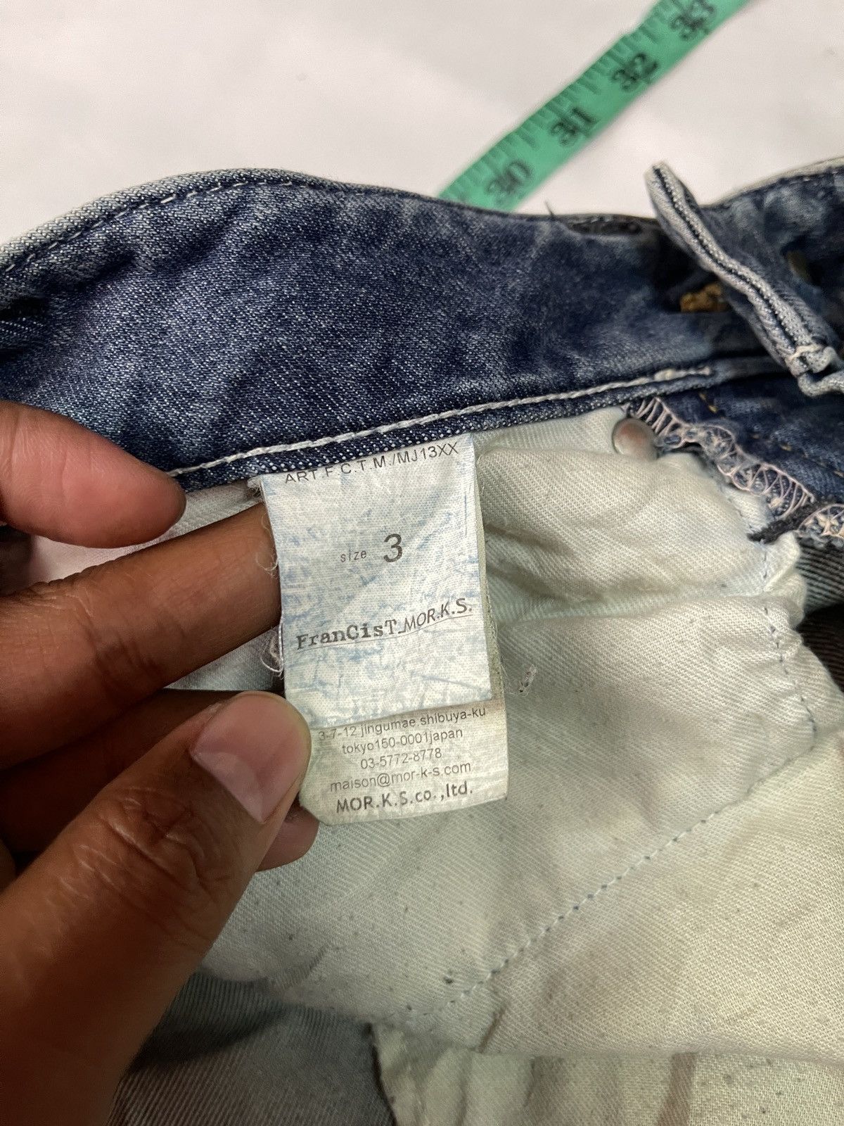 FranCisT MOR.K.S Very Rare Design Distressed Mor.K.S Jeans Size US 33 - 9 Thumbnail