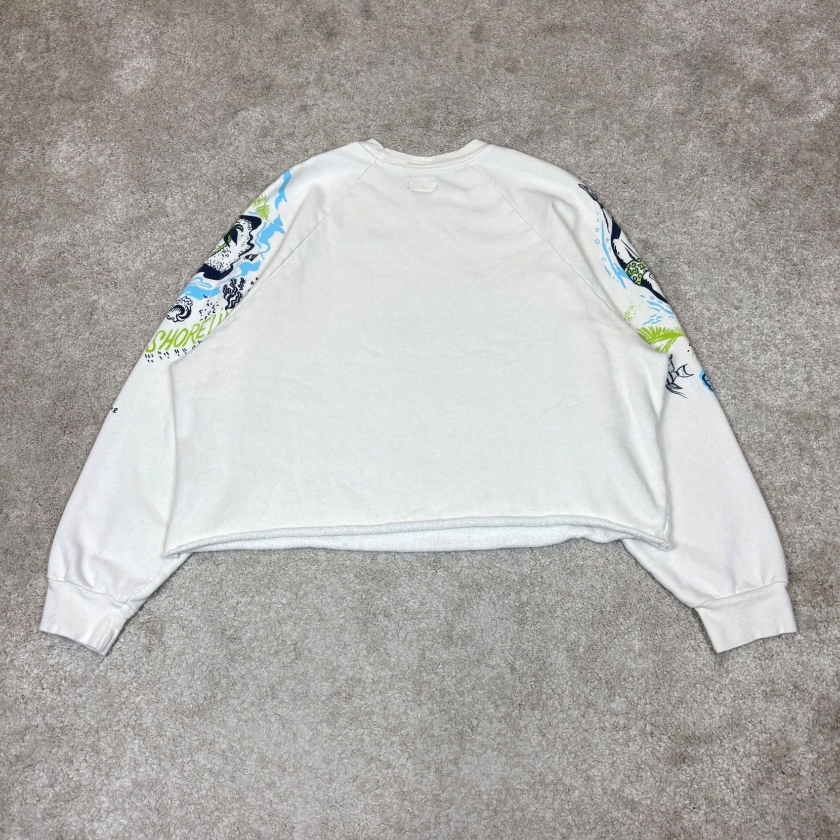 MOTHER Mother The Boost Crop Cut Off Sweatshirt Escape Route M Women's Size M / US 6-8 / IT 42-44 - 3 Thumbnail