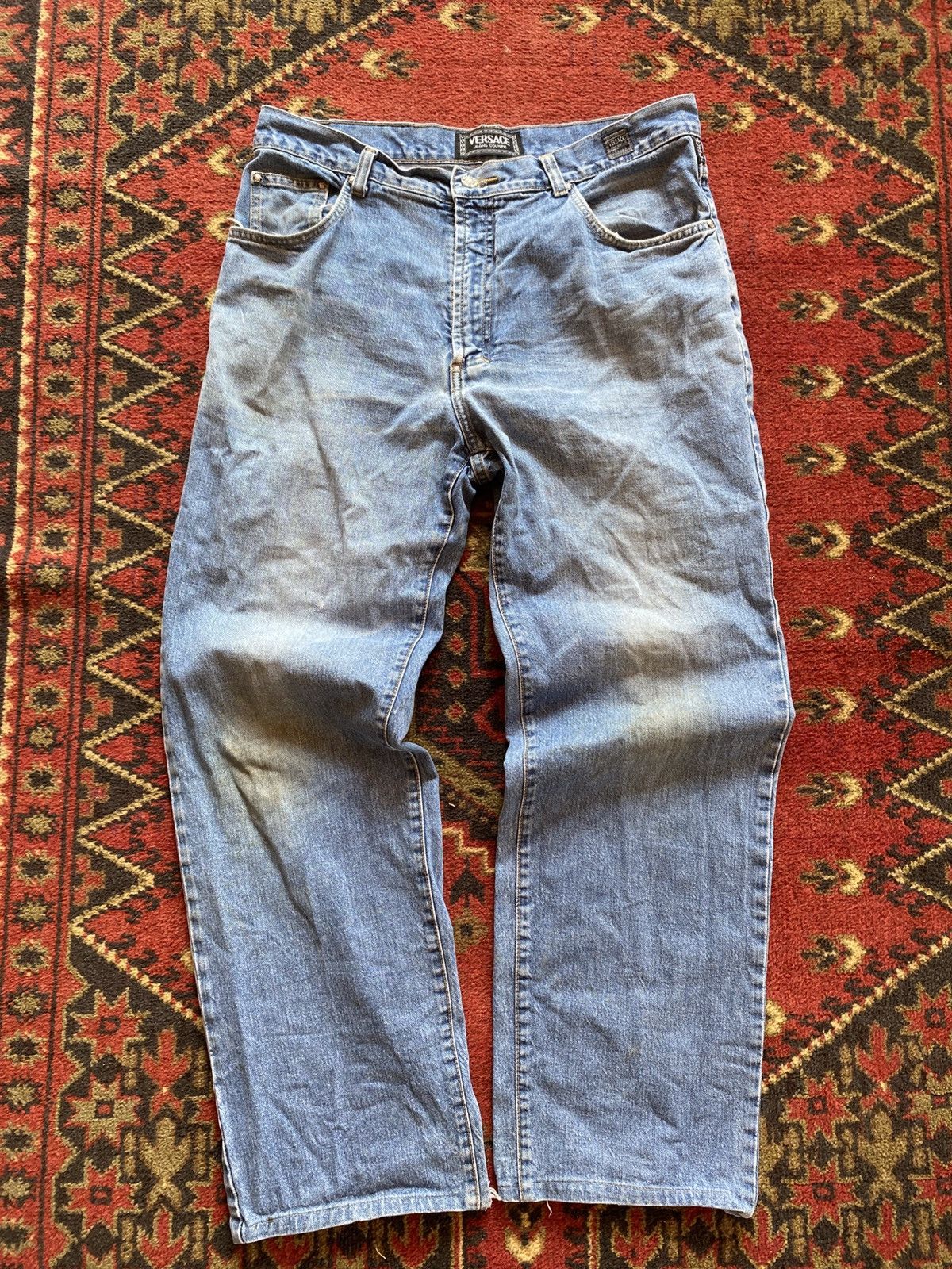 Versace Vintage Versace Jeans Distessed dirty Balenciaga Style Size US 38 / EU 54 - 2 Thumbnail