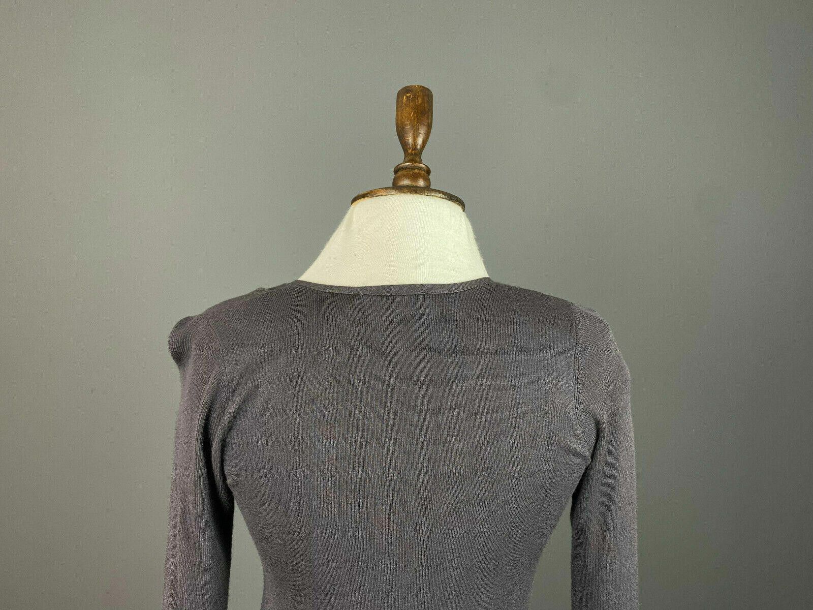 Kokaine Ladies Kookai Grey V-Neck Knee Leght A-Line Dress Size 0 Size XS / US 0-2 / IT 36-38 - 8 Thumbnail