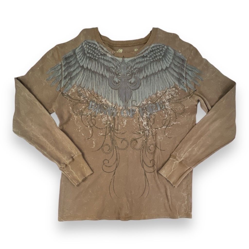 Ring Of Fire Ring Of Fire Y2K Distressed Thermal Top Size Extra Large Size US XL / EU 56 / 4 - 1 Thumbnail