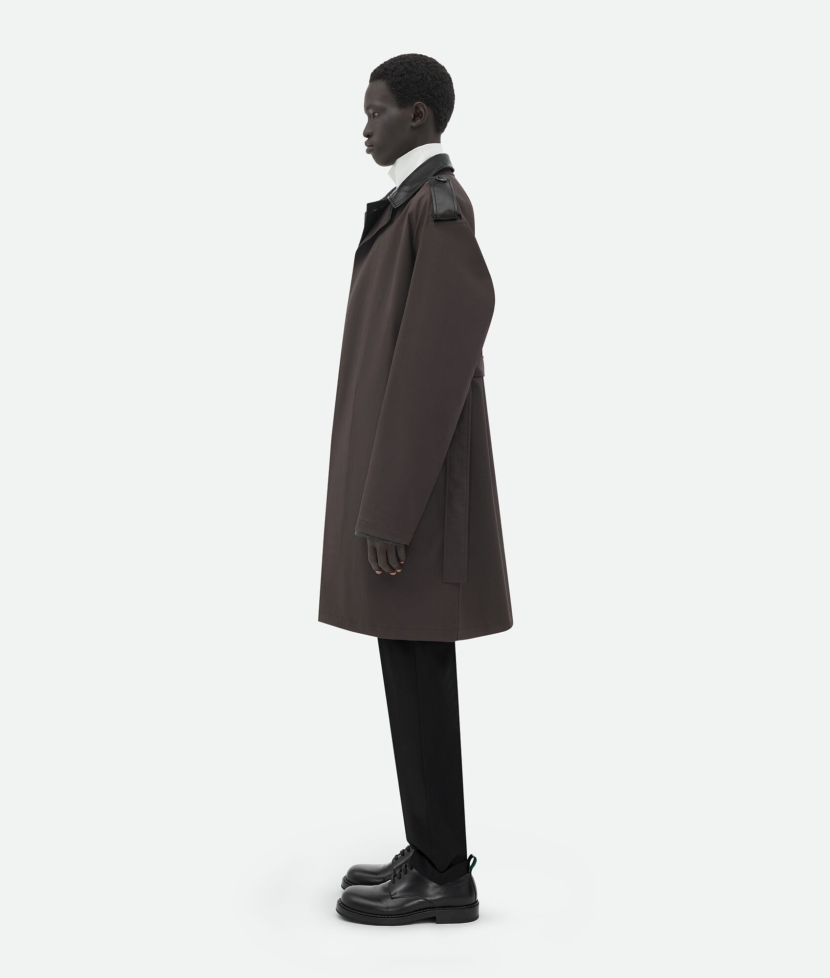 Bottega Veneta o1w1db10825 Leather And Cotton 2 In 1 Coat in Black Size US M / EU 48-50 / 2 - 2 Thumbnail