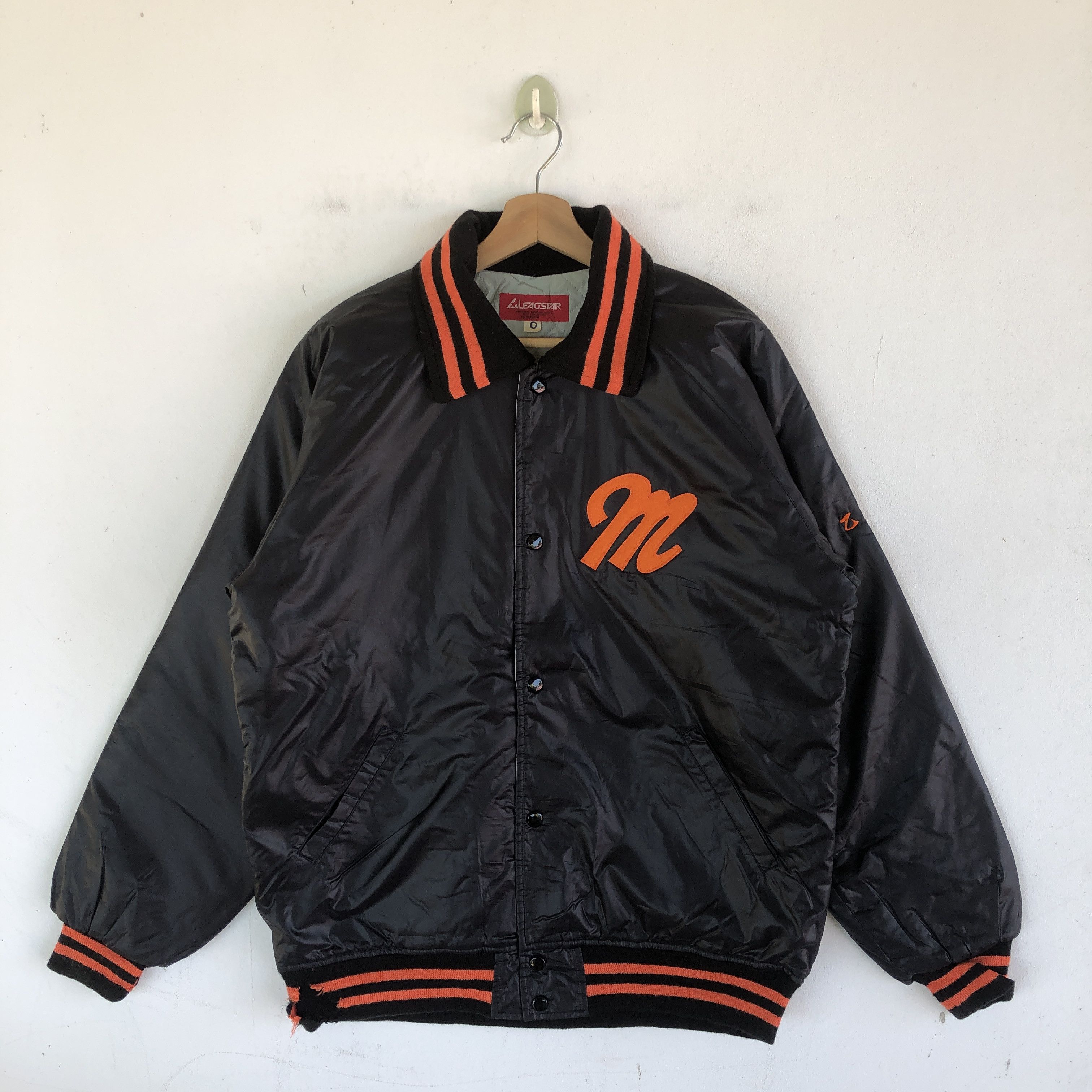 Japanese Brand × Vintage Vintage Japanese Leagstar Baseball Jacket Varsity Jacket Size US L / EU 52-54 / 3 - 1 Thumbnail