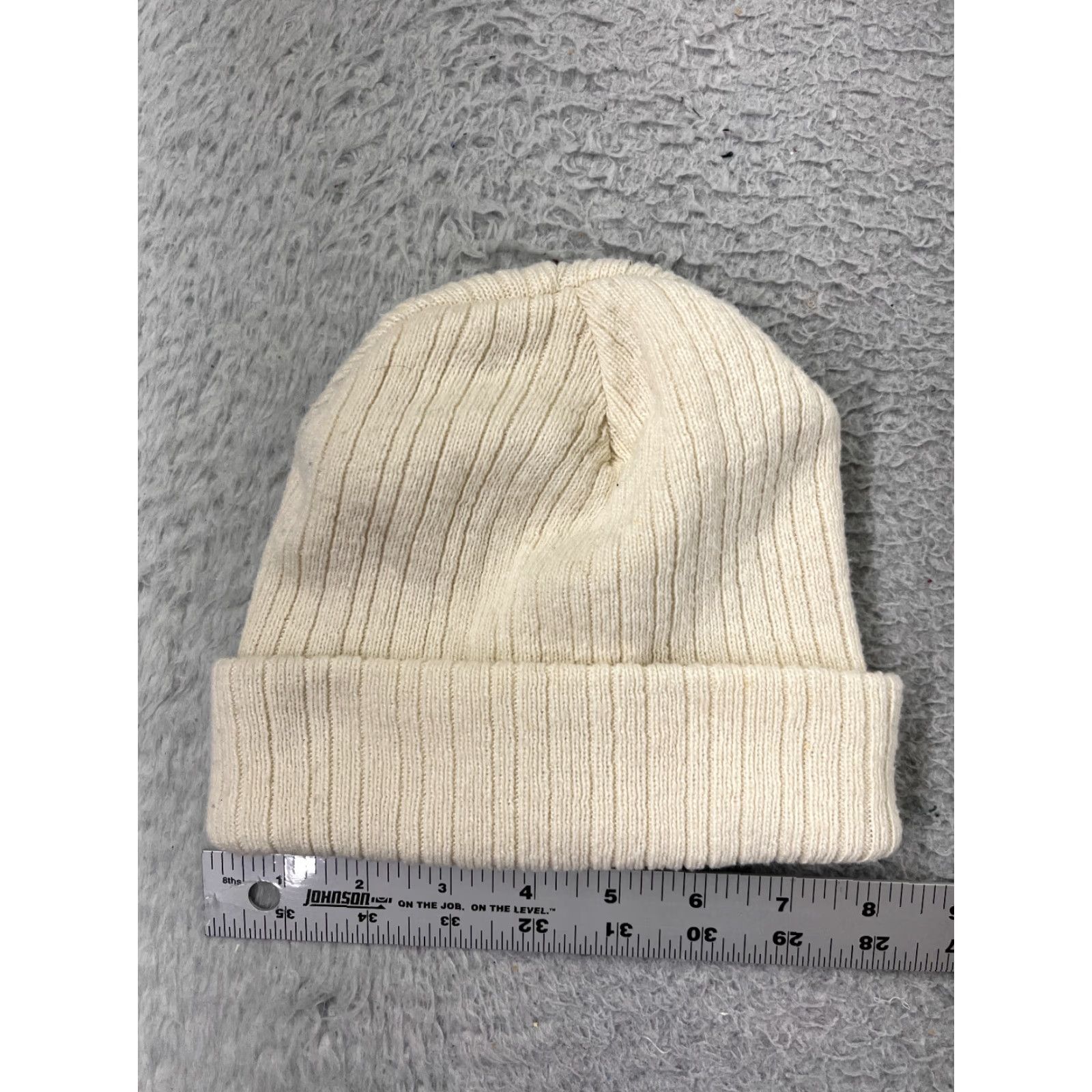 Vintage Wild Fable Beanie Adult One Size Ivory Knit Polyester Ski Size ONE SIZE - 2 Thumbnail