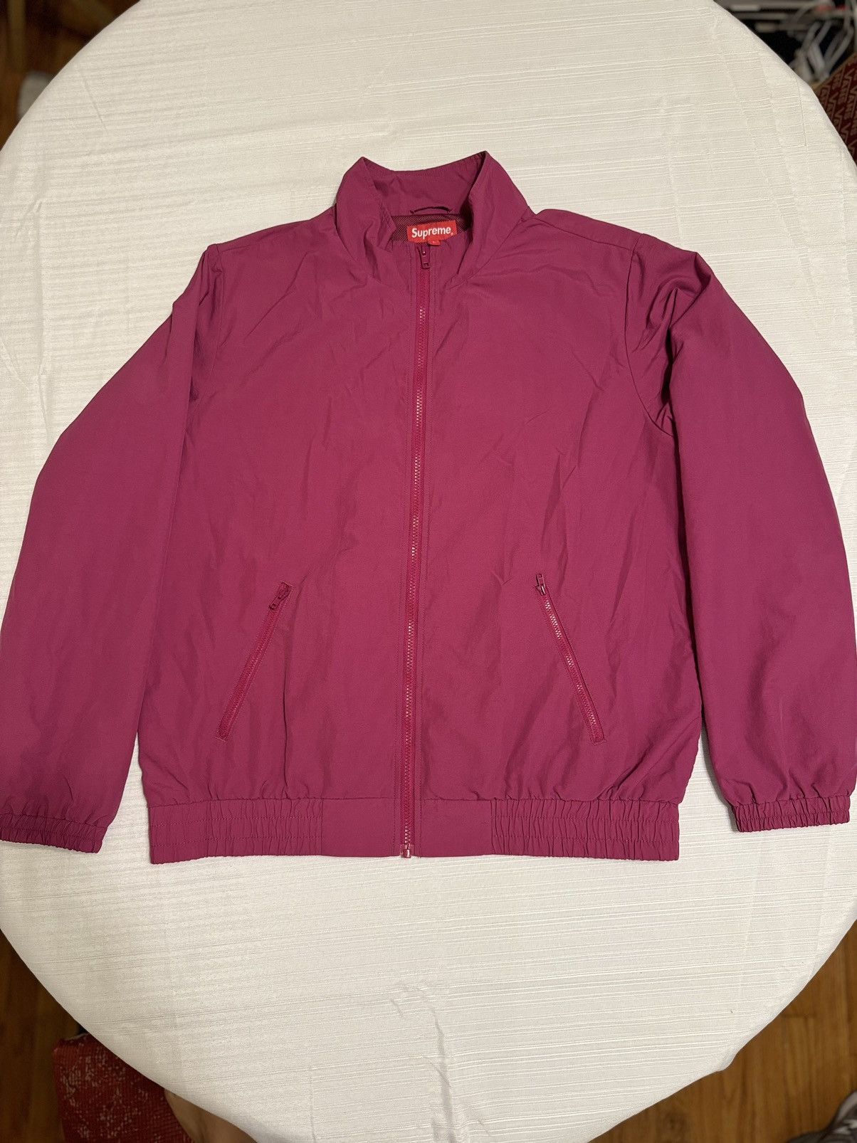 Supreme Supreme Arc Logo Track Jacket (Magenta, FW17) Size US L / EU 52-54 / 3 - 4 Thumbnail