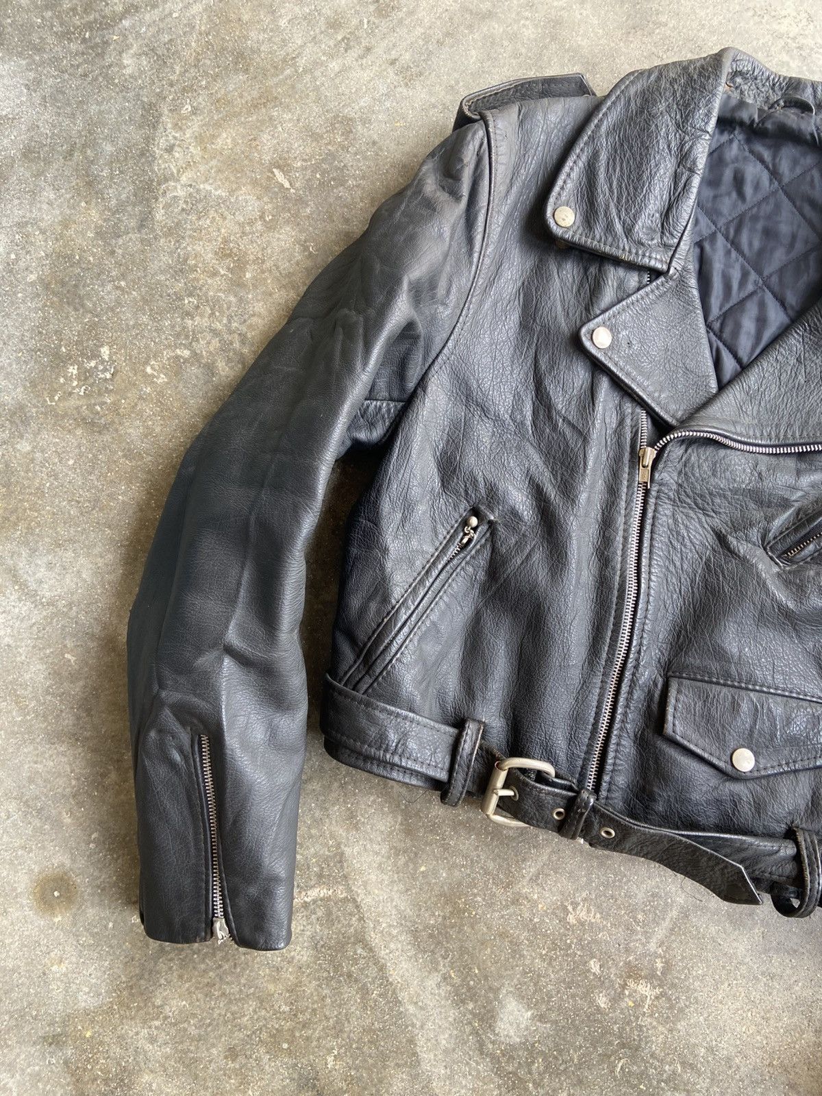 Vintage MARLON BRANDO VTG DOUBLE COLAR GENUINE LEARHER JACKET Size US M / EU 48-50 / 2 - 3 Thumbnail