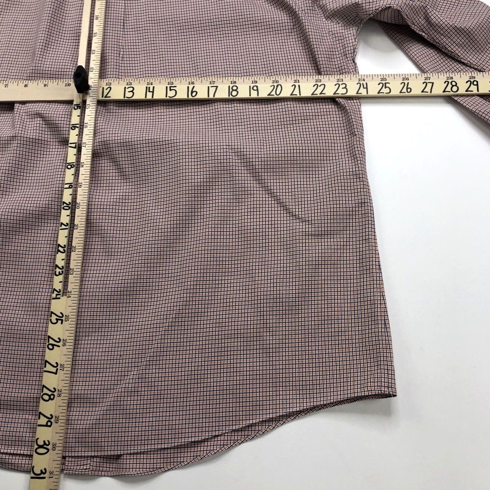 Brooks Brothers Brooks Brothers REGENT Dress Shirt LS 16.5 / 33 Non-Iron Supima Lycra Spandex Check Blue, Regular, Mens Size 46R - 5 Thumbnail