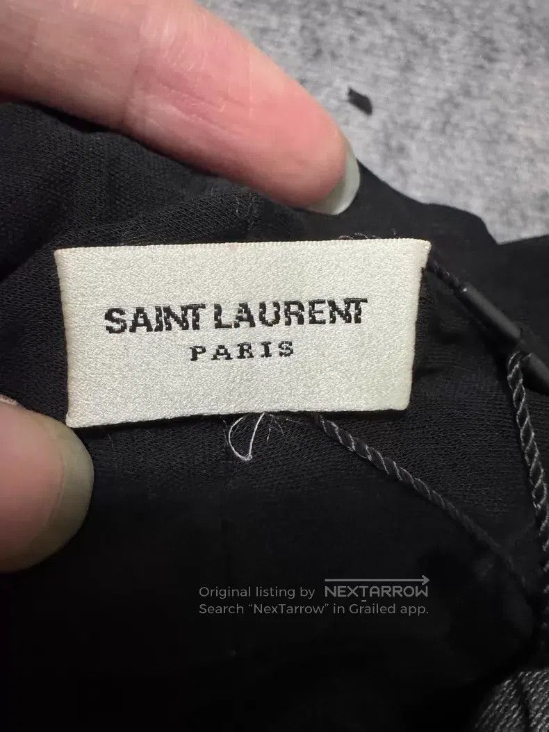 Saint Laurent Paris Saint Laurent Paris Chiffon Cross V-neck Black Samurai Shi Size US XS / EU 42 / 0 - 6 Thumbnail