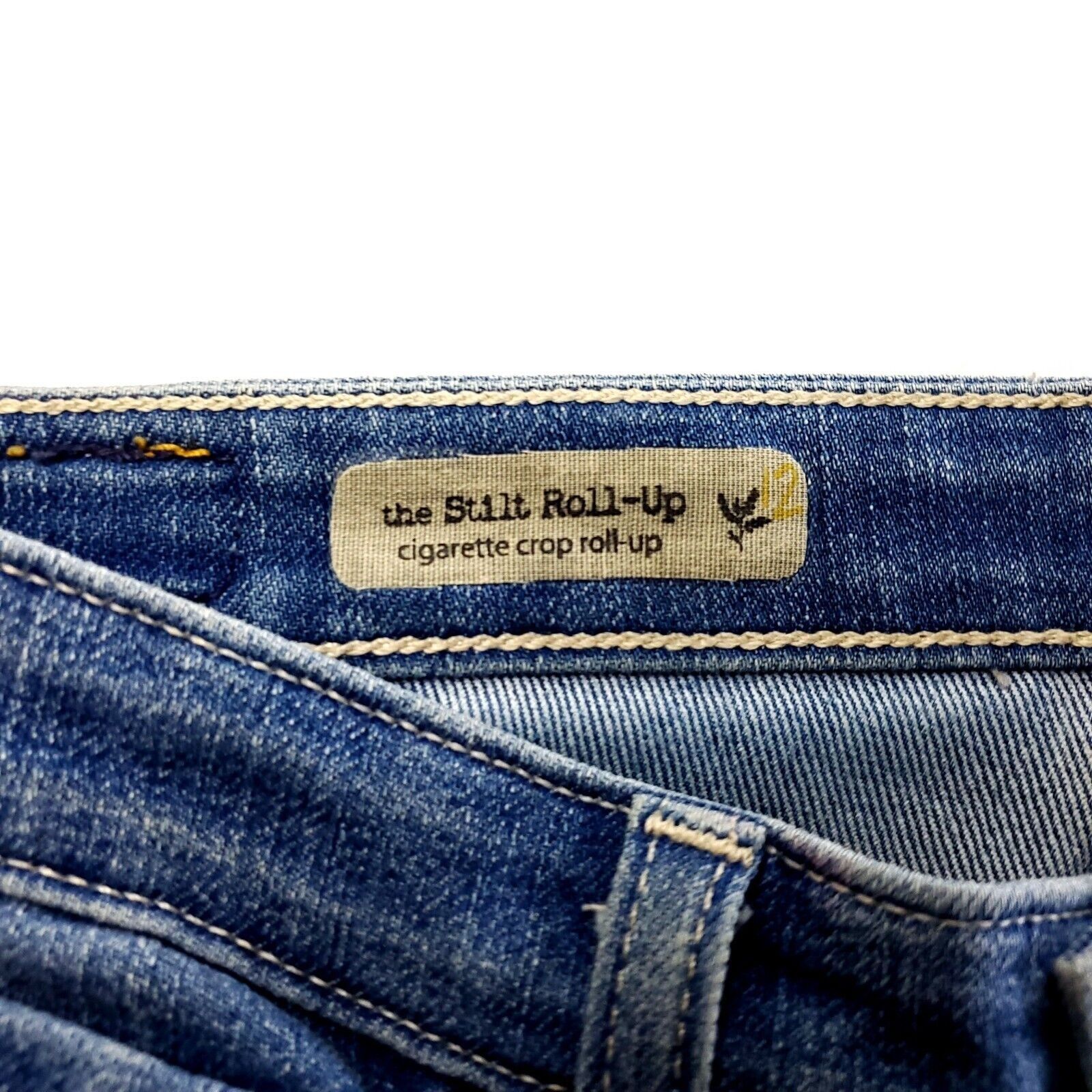 AG Adriano Goldschmied AG Adriano Goldschmied The Silt Roll-Up Denim Blue Jeans 28 Size 28" / US 6 / IT 42 - 3 Thumbnail
