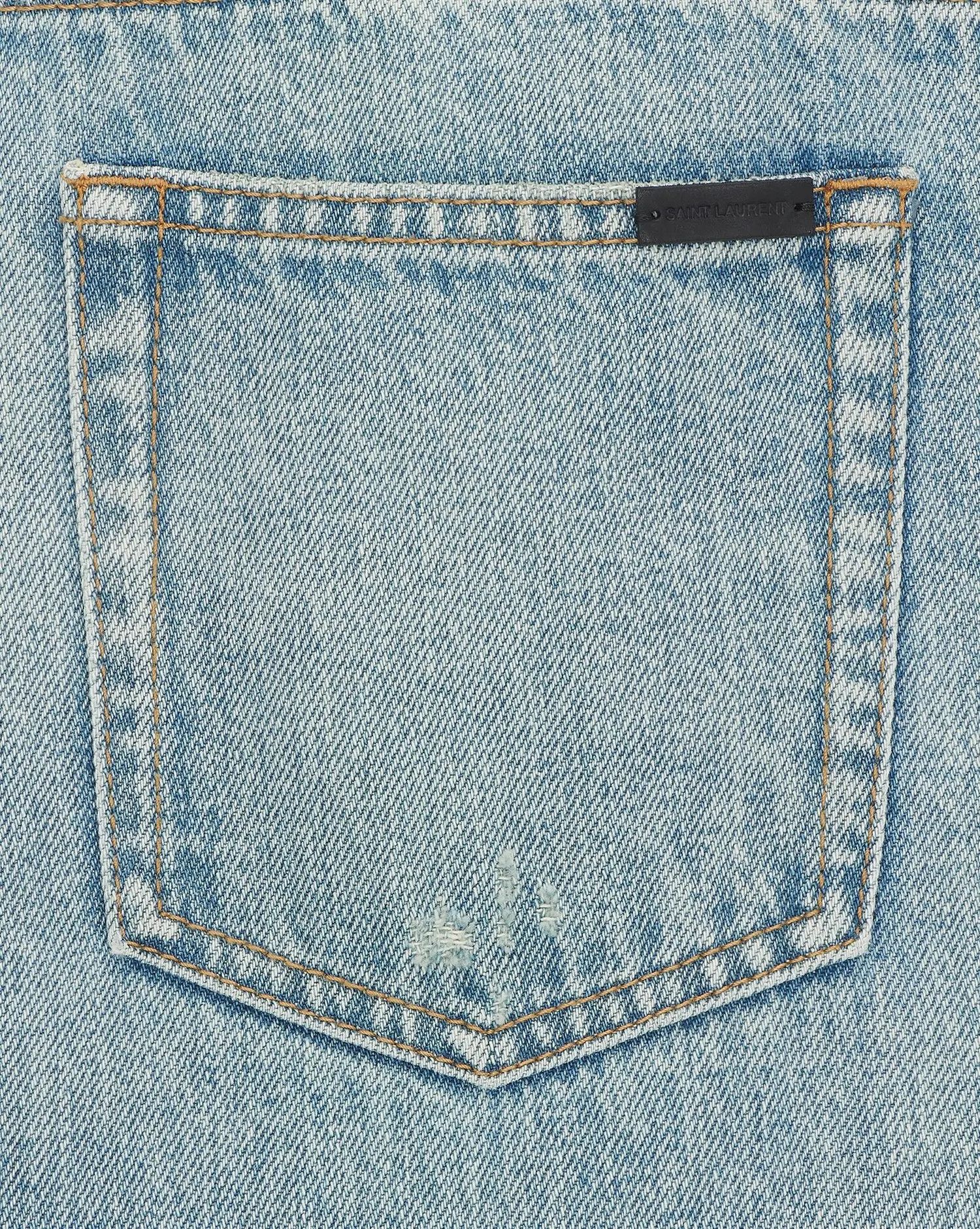 Saint Laurent Paris o1s1wg110625 750948 Cindy Jeans in Dark Summer Denim in Blue Size 25" / US 0 / IT 36 - 4 Thumbnail