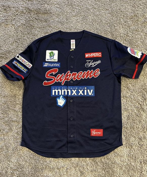 Supreme Supreme chosen one navy baseball jersey SS24 | Grailed