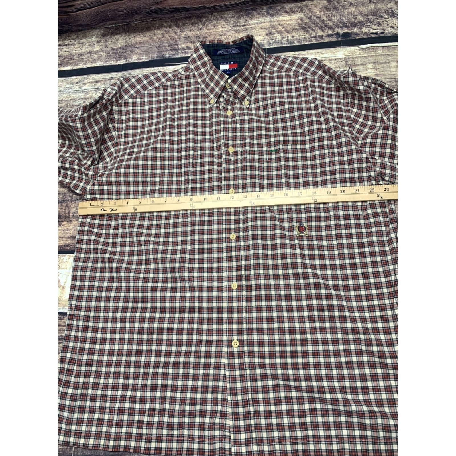 Tommy Hilfiger Tommy Hilfiger Men's Shirt Size Large Red White Green Plaid Long Sleeve Button-Up Collar-Down Cotton MENS Regular Vintage: No (But can't add new info) Size US L / EU 52-54 / 3 - 7 Thumbnail