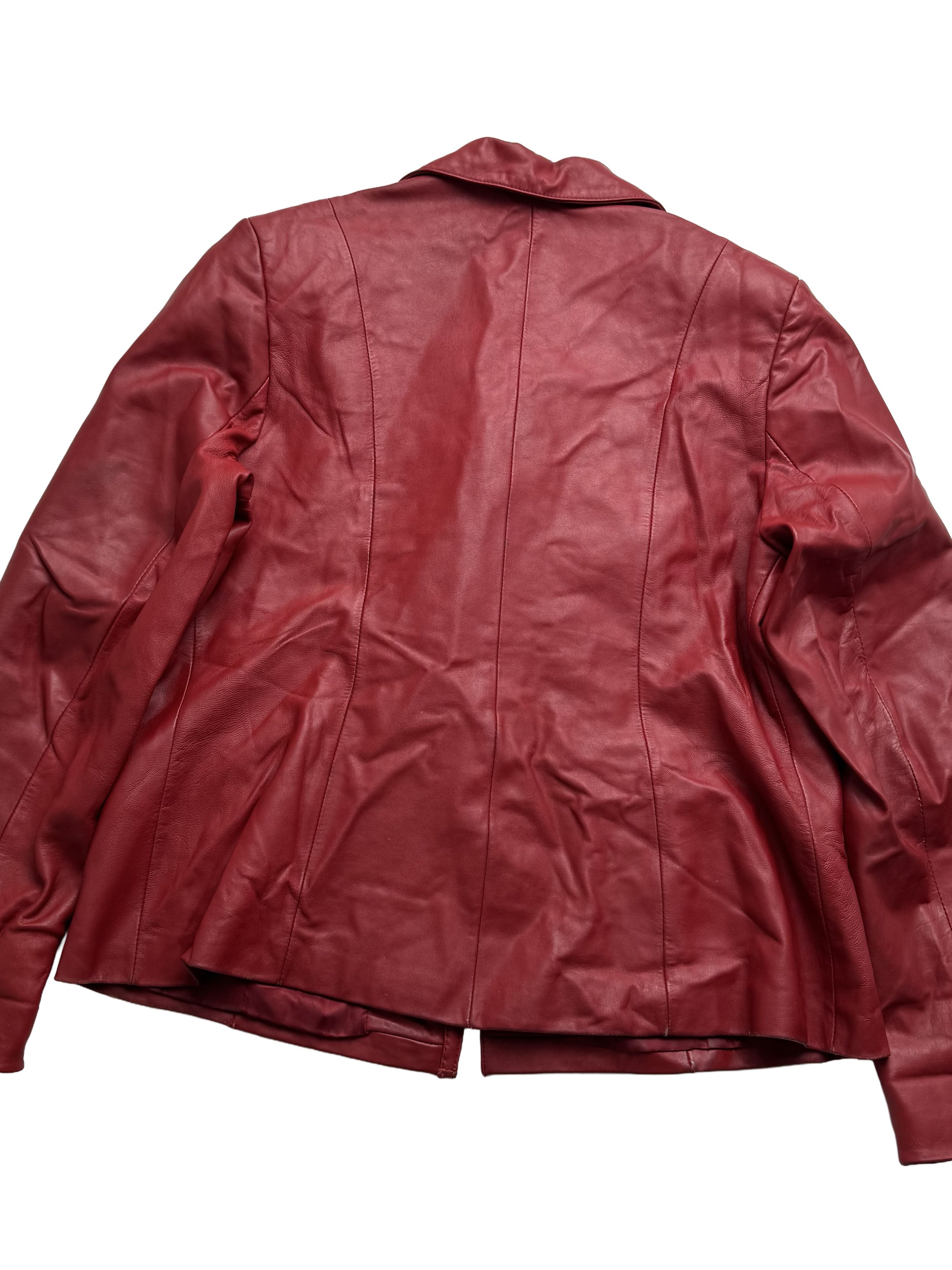 Vintage Vintage Y2K Leather Jacket Tailored Button Front Pocket Size L / US 10 / IT 46 - 10 Thumbnail