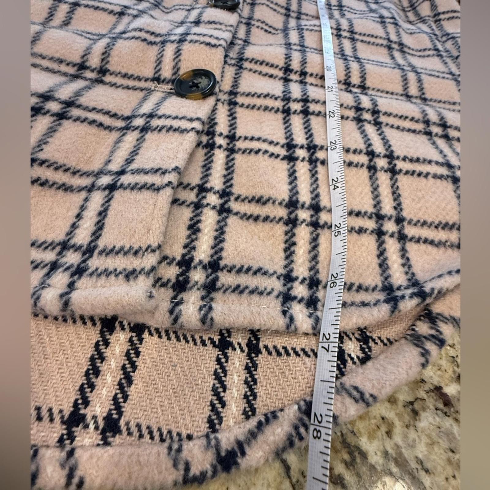 Other Caslon wool blend shacket pink & navy plaid SZ XS Size XS / US 0-2 / IT 36-38 - 11 Thumbnail