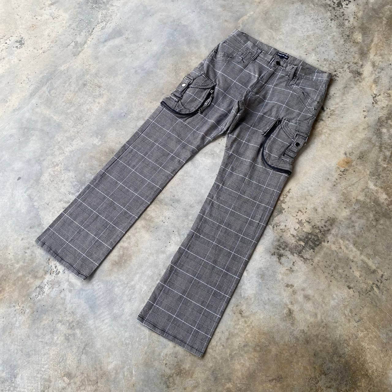 Japanese Brand PRISONER PANT CARGO SKKONE 31040 PIN STRIPE JAPANESE STYLE Size US 29 - 9 Thumbnail