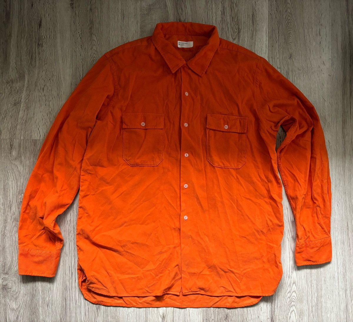 Universal Works Universal Works Mens in Worker Shirt Orange Super Fine Cord Size US XL / EU 56 / 4 - 1 Thumbnail