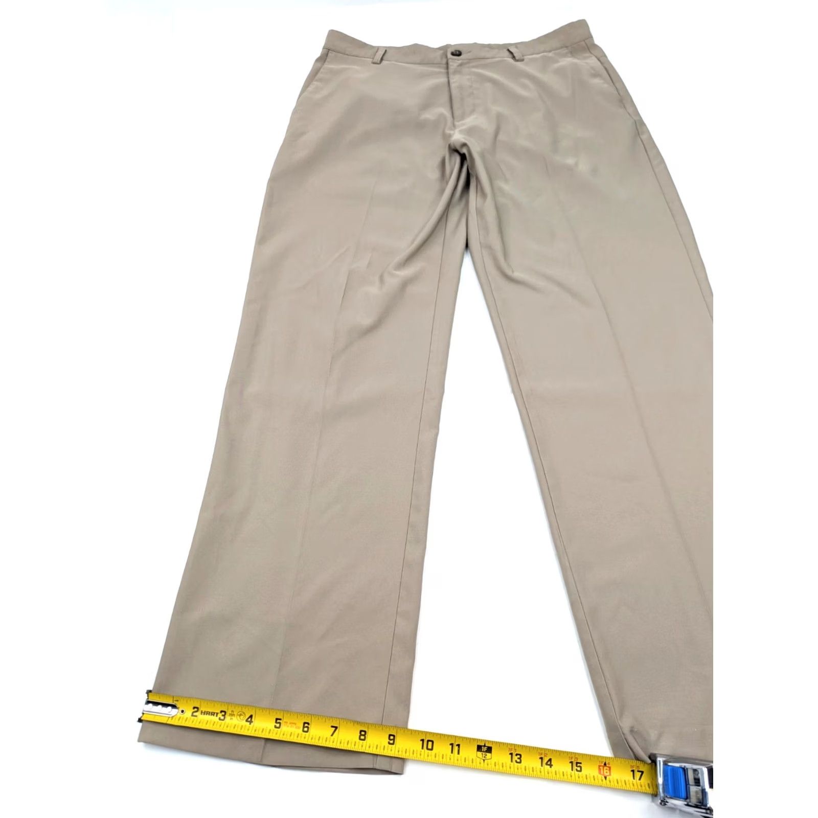 Adidas Adidas Climalite Golf Performance Pants Men 35 Beige Straight EUC - Chino, Regular, 35x31, Flat Front, Beiga Size US 35 - 2 Thumbnail