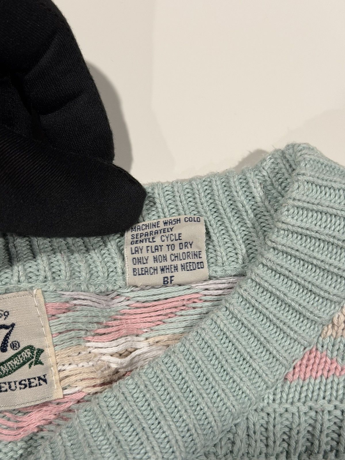 Van Heusen 1980s Vintage Van Heusen Pastel Knit Grunge Dad Sweater XL Size US XL / EU 56 / 4 - 9 Thumbnail