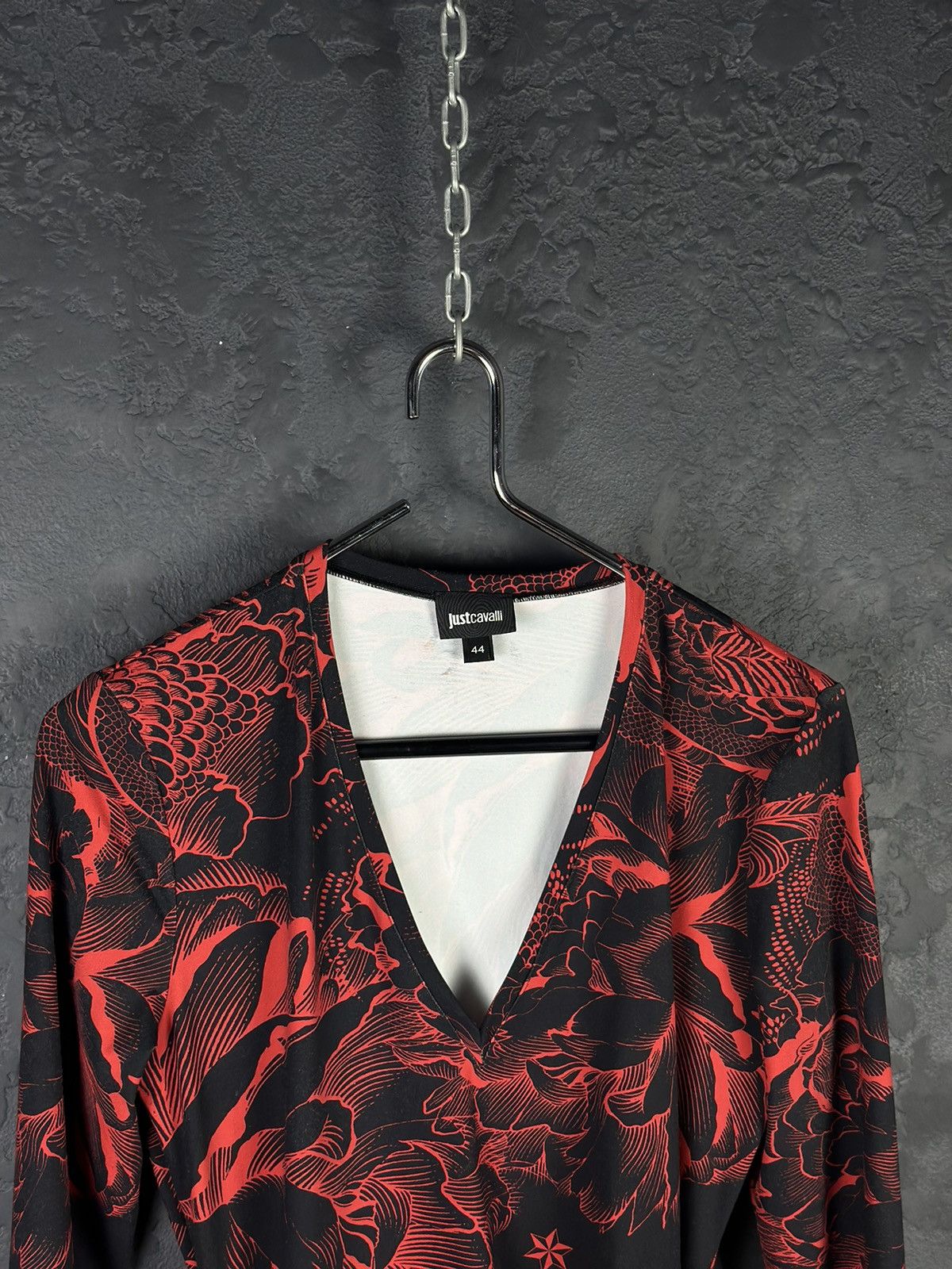 Just Cavalli JUST CAVALLI RED ORIENTAL PRINT MINI DRESS Size M / US 6-8 / IT 42-44 - 4 Thumbnail