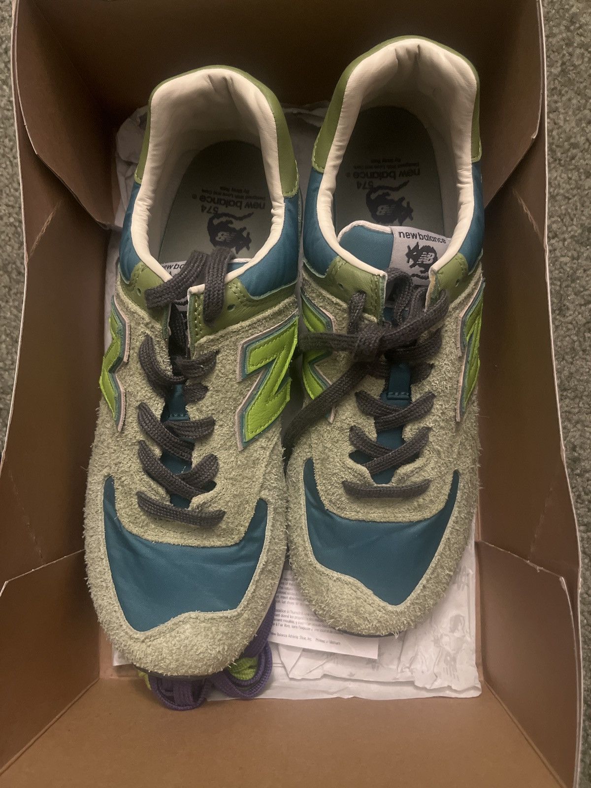 New Balance × Stray Rats New Balance x Stray Rats 574 Classic Green/Purple Size US 10.5 / EU 43-44 - 7 Thumbnail