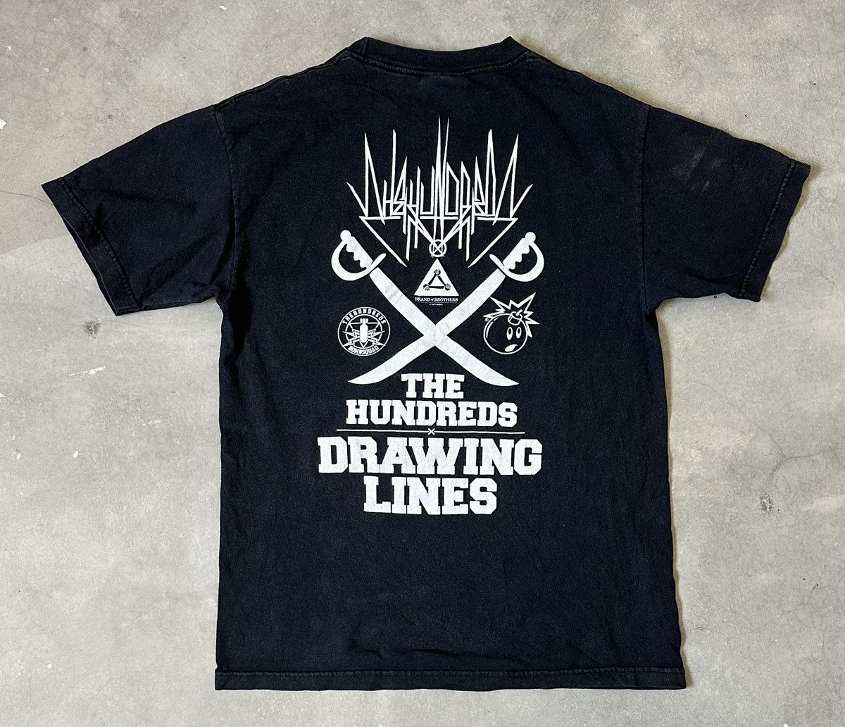 The Hundreds VINTAGE THE HUNDREDS DRAWING LINES BLACK TEE Size US M / EU 48-50 / 2 - 1 Thumbnail