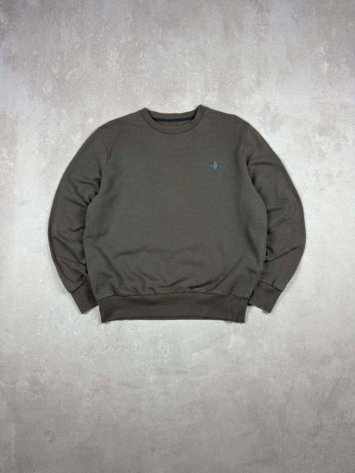 Vivienne Westwood Vivienne Westwood Gray Sweatshirt Orb Logo Mens Crew Neck Size US XL / EU 56 / 4 - 1 Thumbnail