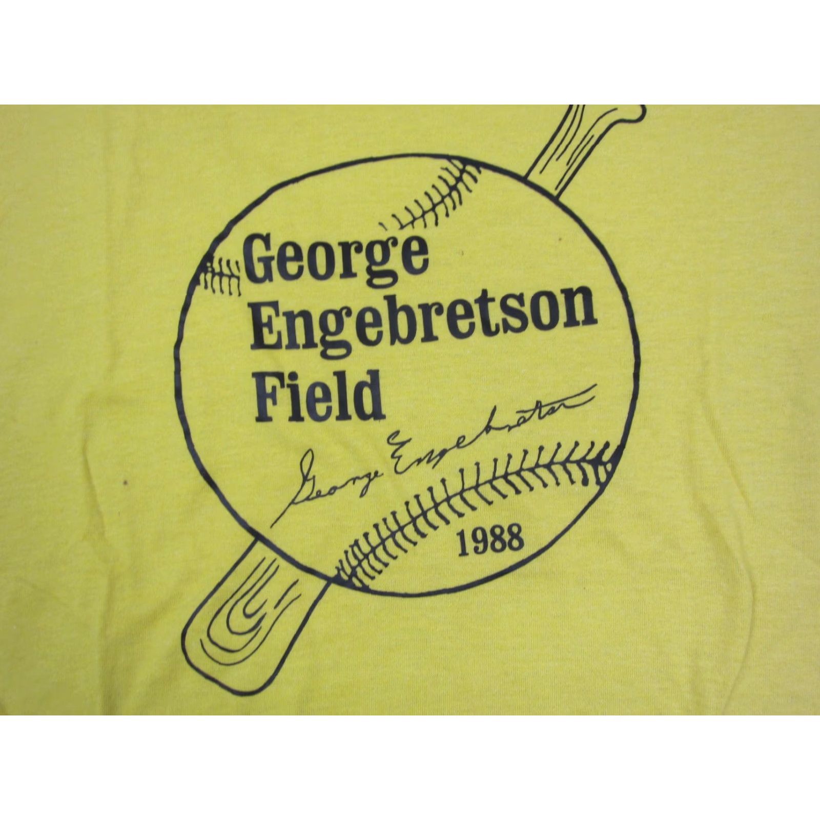 Vintage VINTAGE Screen Star Baseball Shirt Mens L Yellow 80s Made in USA Field Logo Short Sleeve Crew Neck Cotton Polyester Knit 2-3 Day Ships Mens Size US L / EU 52-54 / 3 - 2 Thumbnail